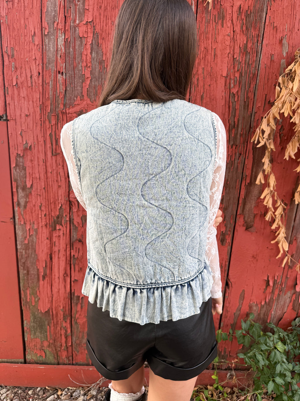 Bluebell Quilted Denim Vest
