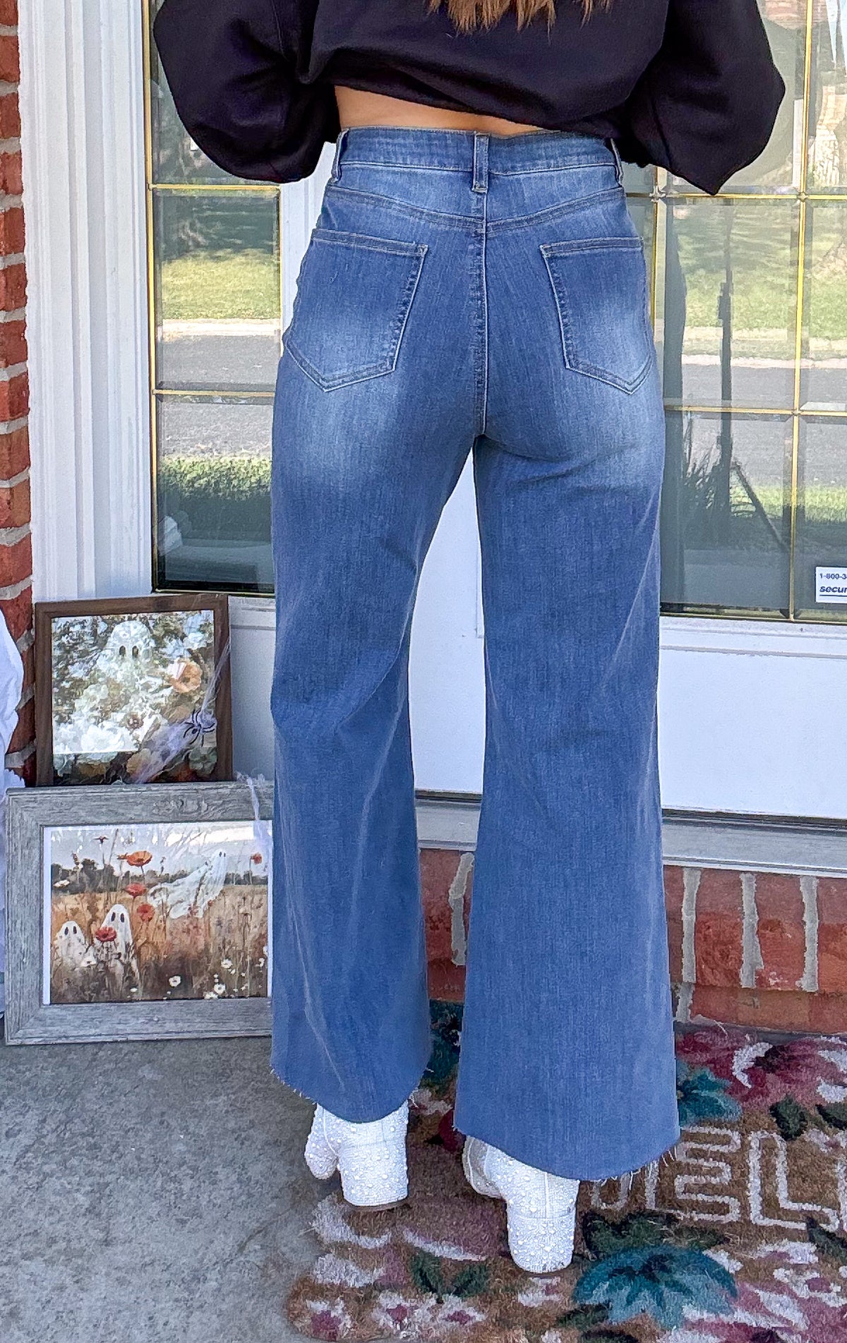 White Birch Ultra Wide Leg Jeans