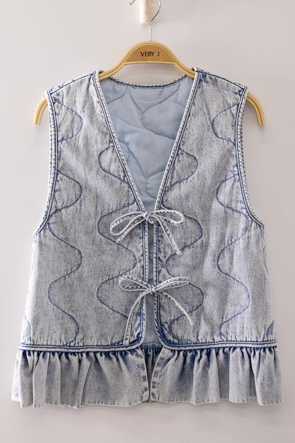 Bluebell Quilted Denim Vest