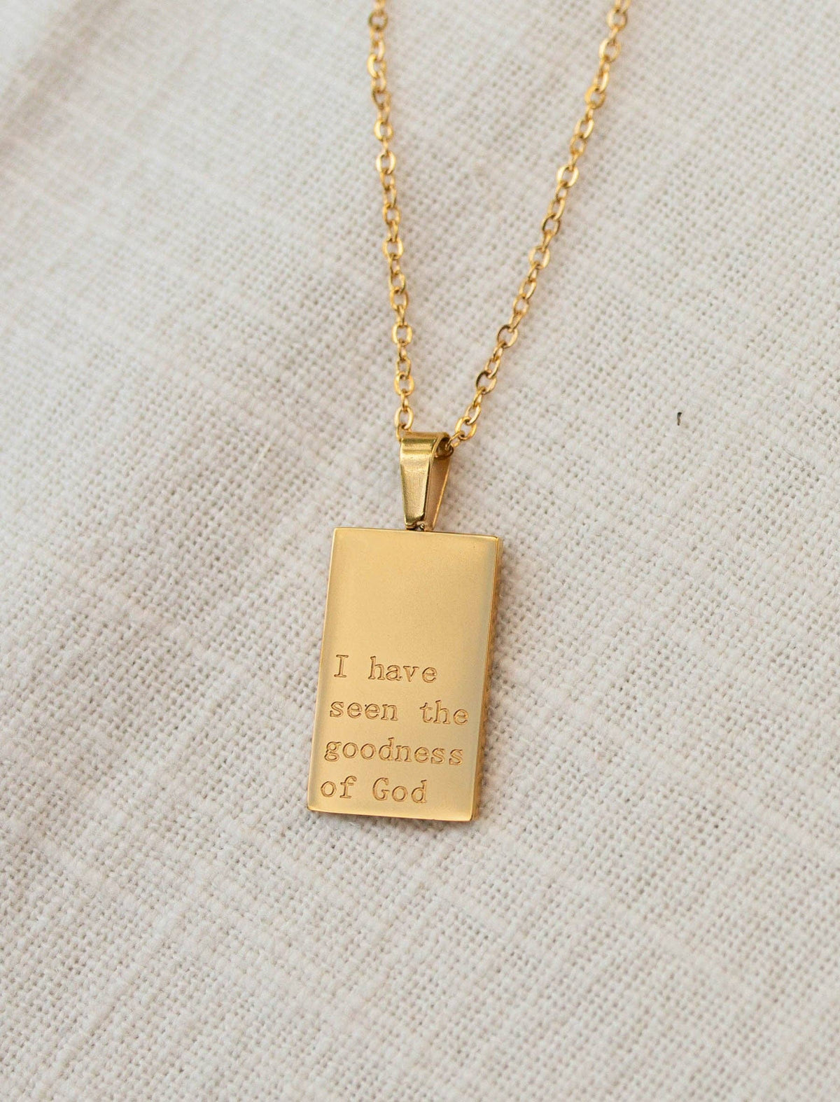 "I have seen the goodness of God" 18K Gold Necklace