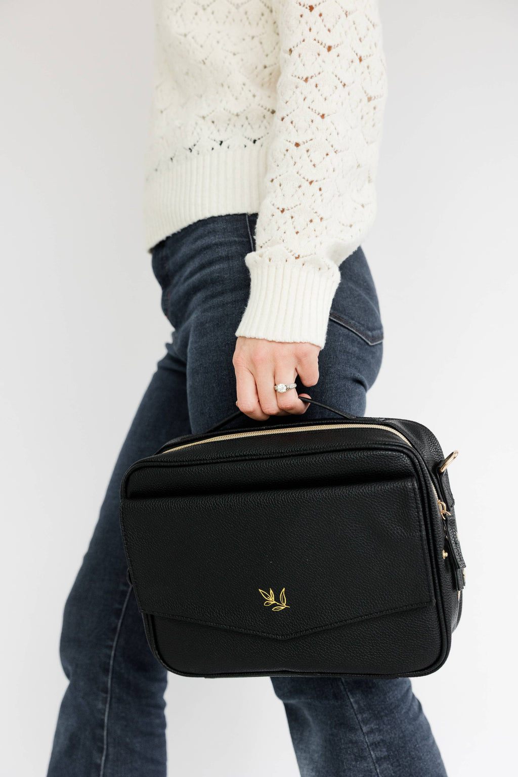Book & Bible Crossbody Bag in Black