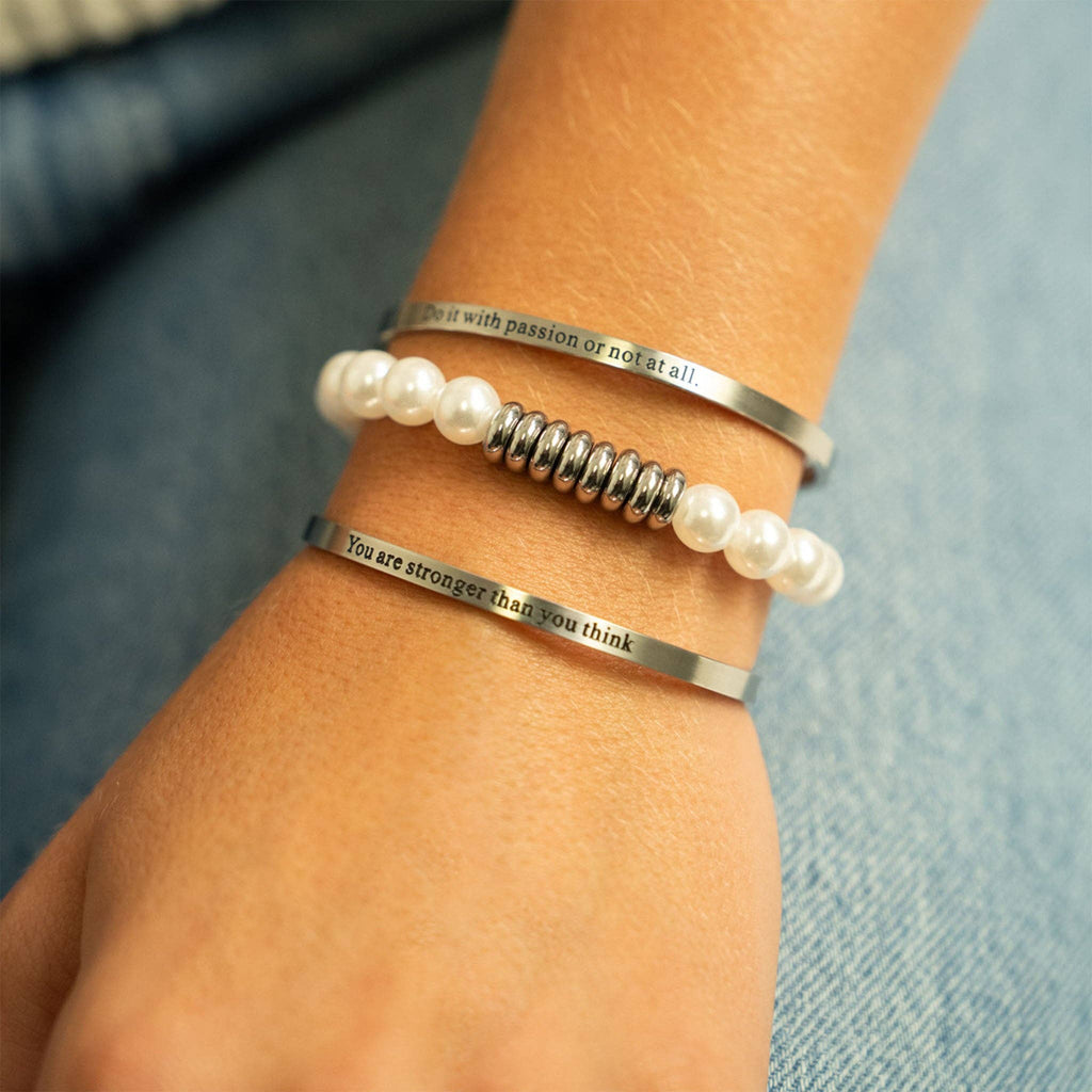 Do it With Passion or Not at All Engraved Bangle Bracelet
