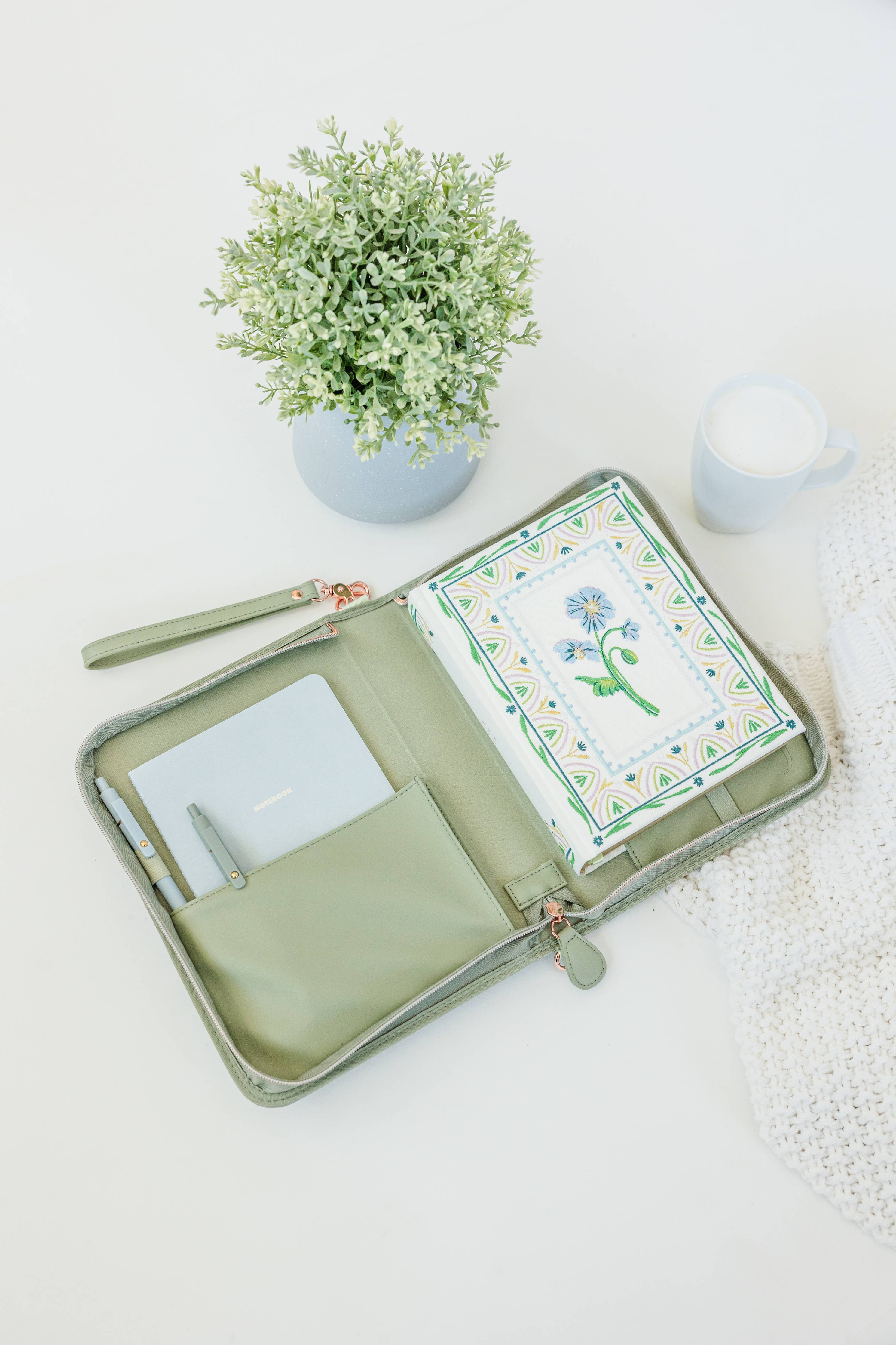 Book & Bible Crossbody Bag in Sage