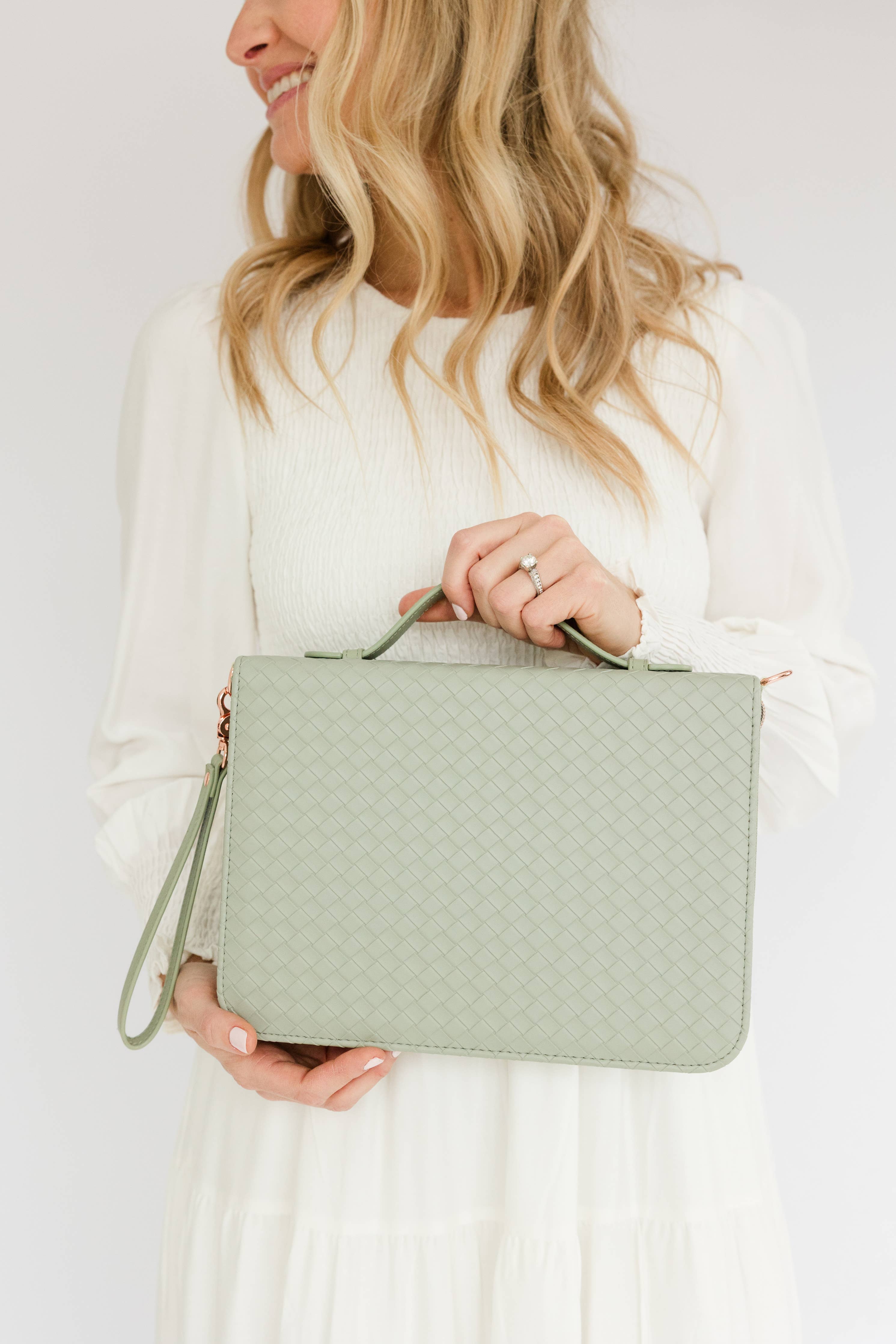 Book & Bible Crossbody Bag in Sage