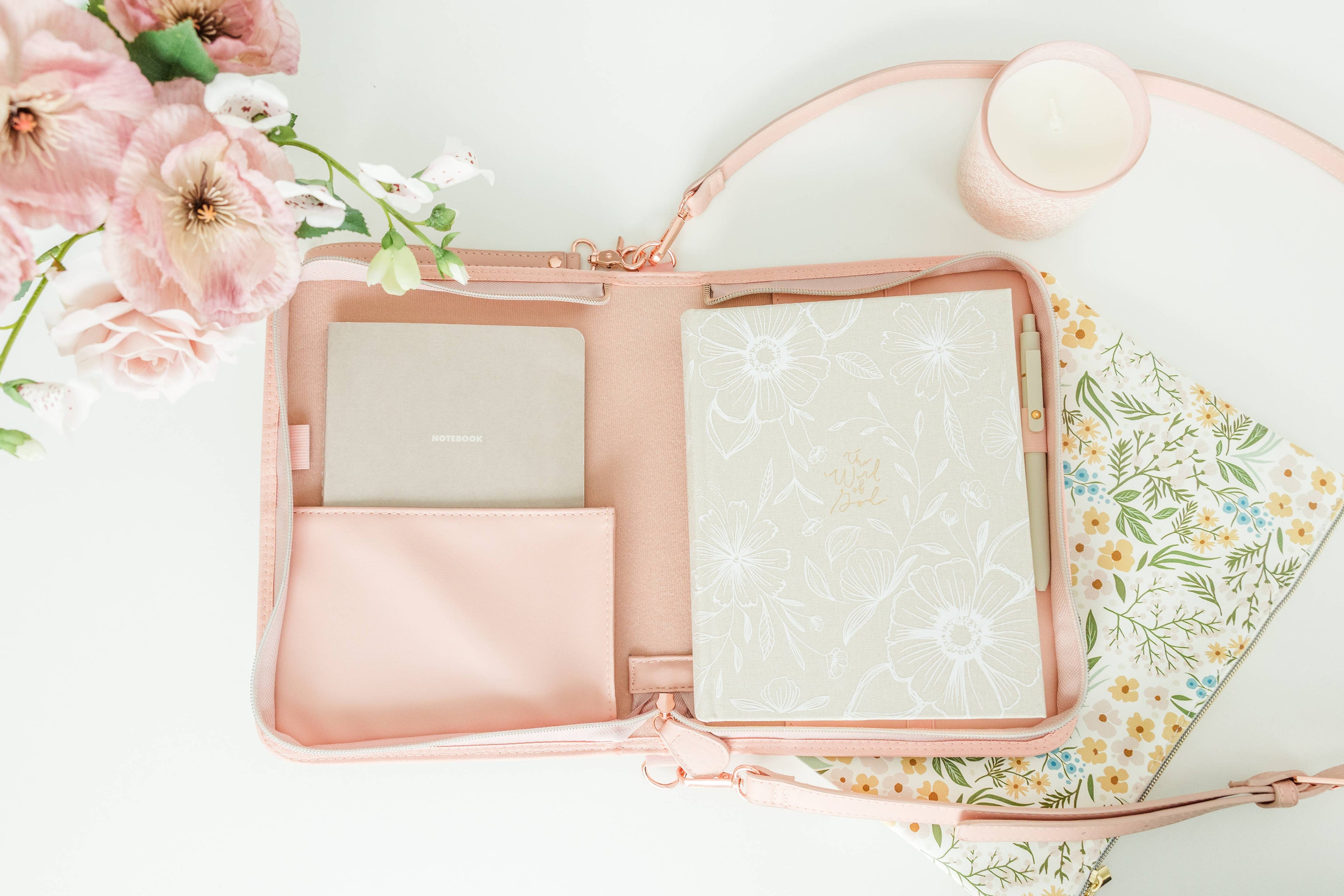 Book & Bible Crossbody Bag in Blush