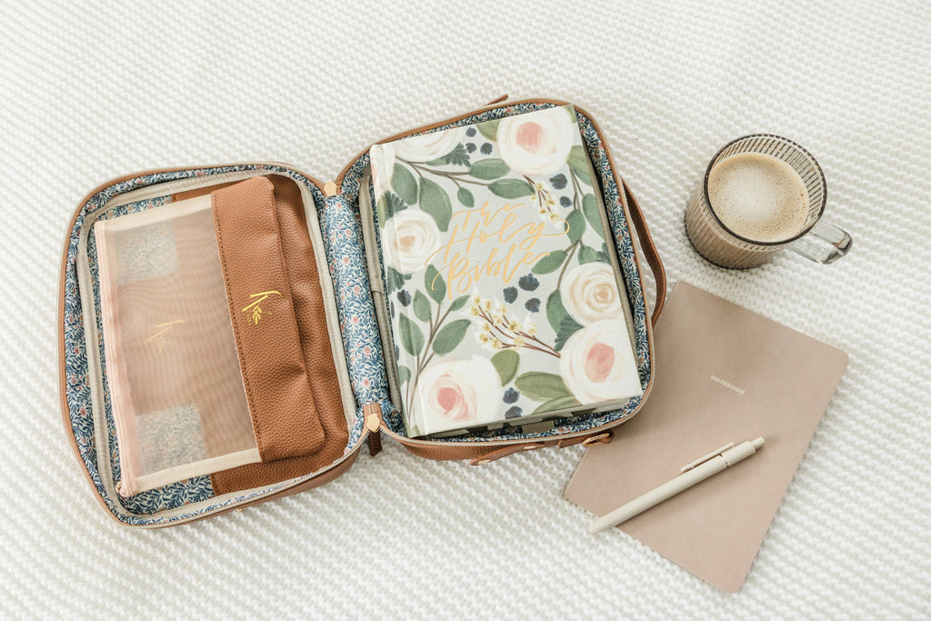 Book & Bible Bag Crossbody in Camel