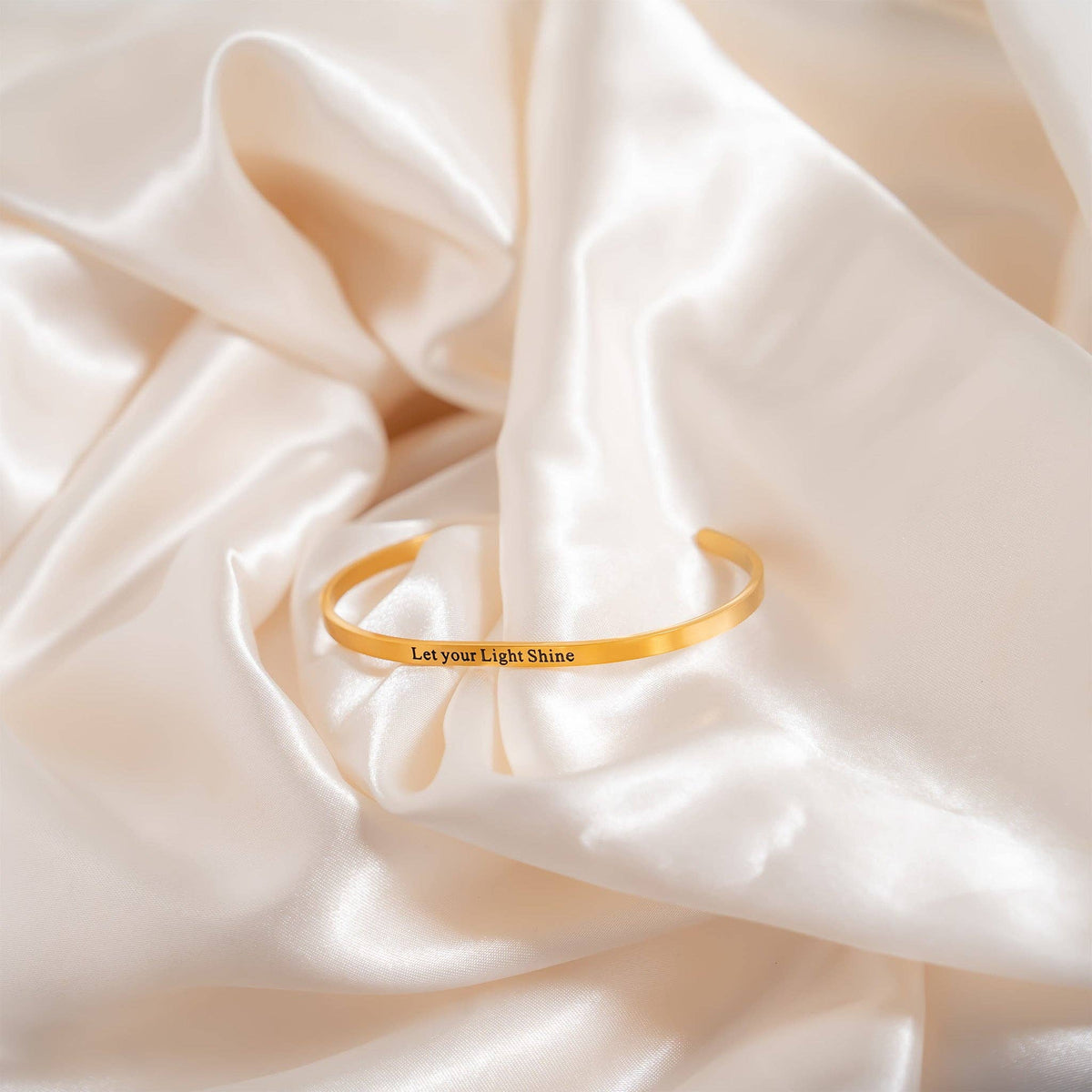 Let your Light Engraved Bangle Bracelet
