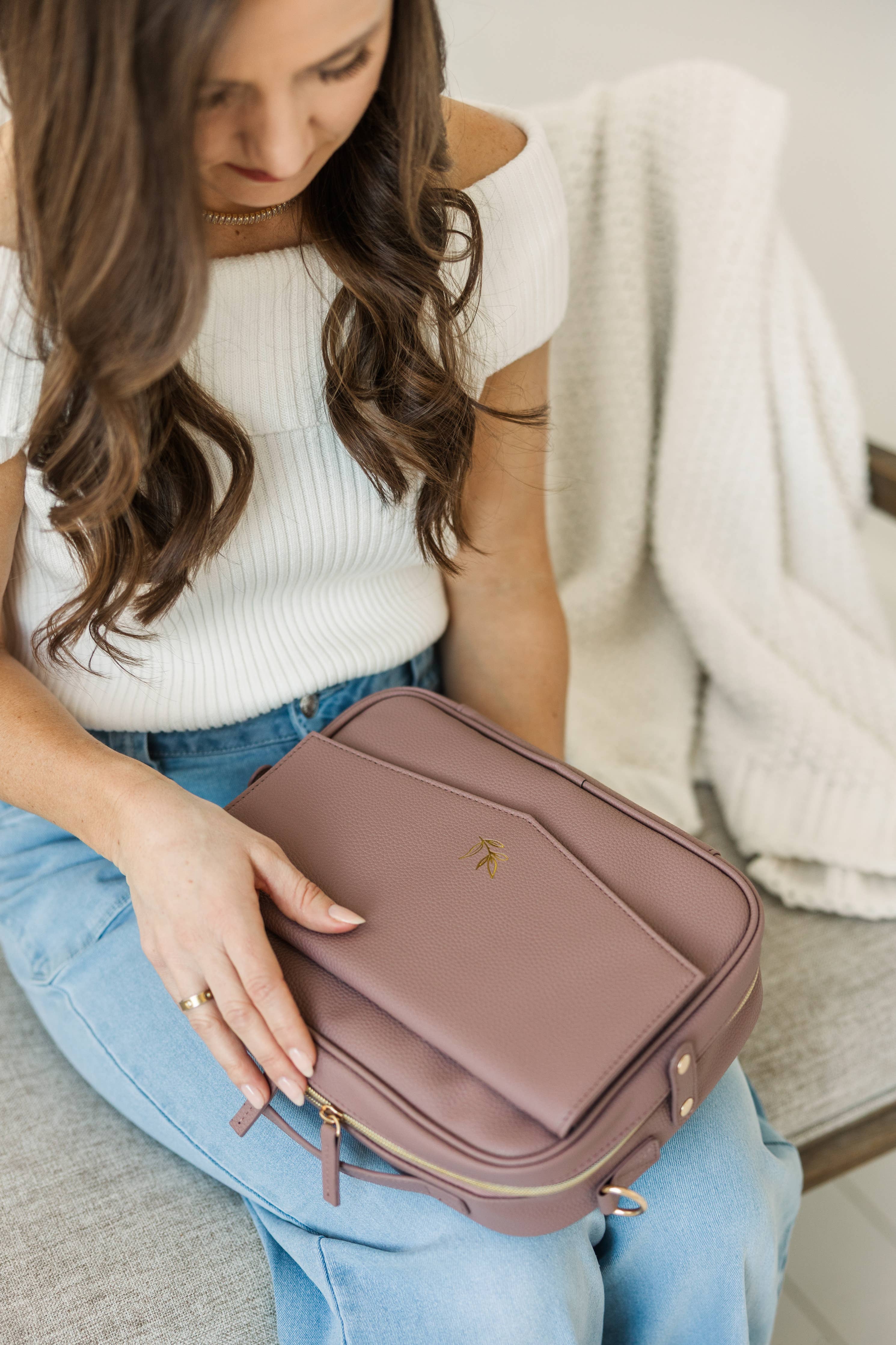 Book & Bible Bag Crossbody in Lavendar