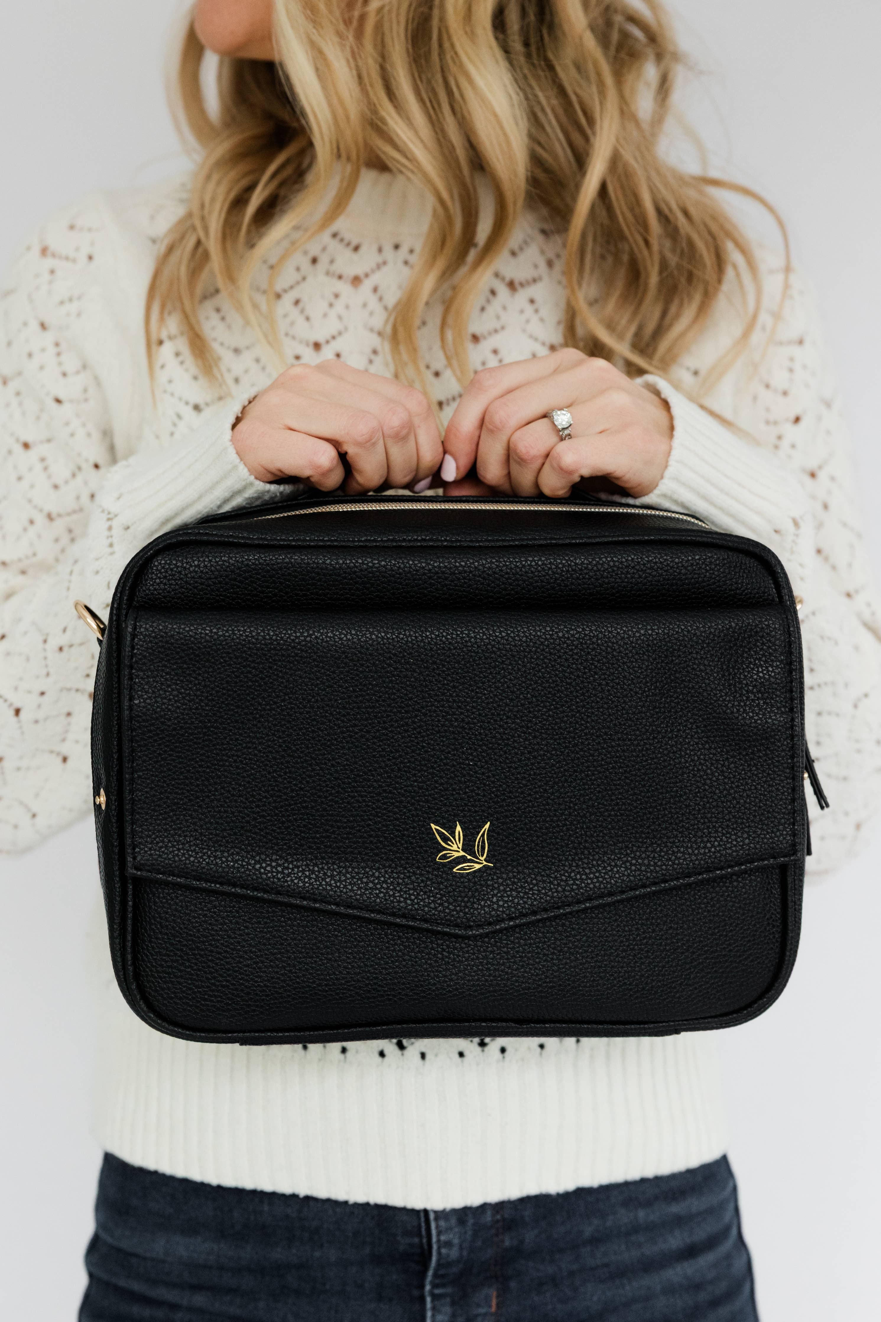 Book & Bible Crossbody Bag in Black