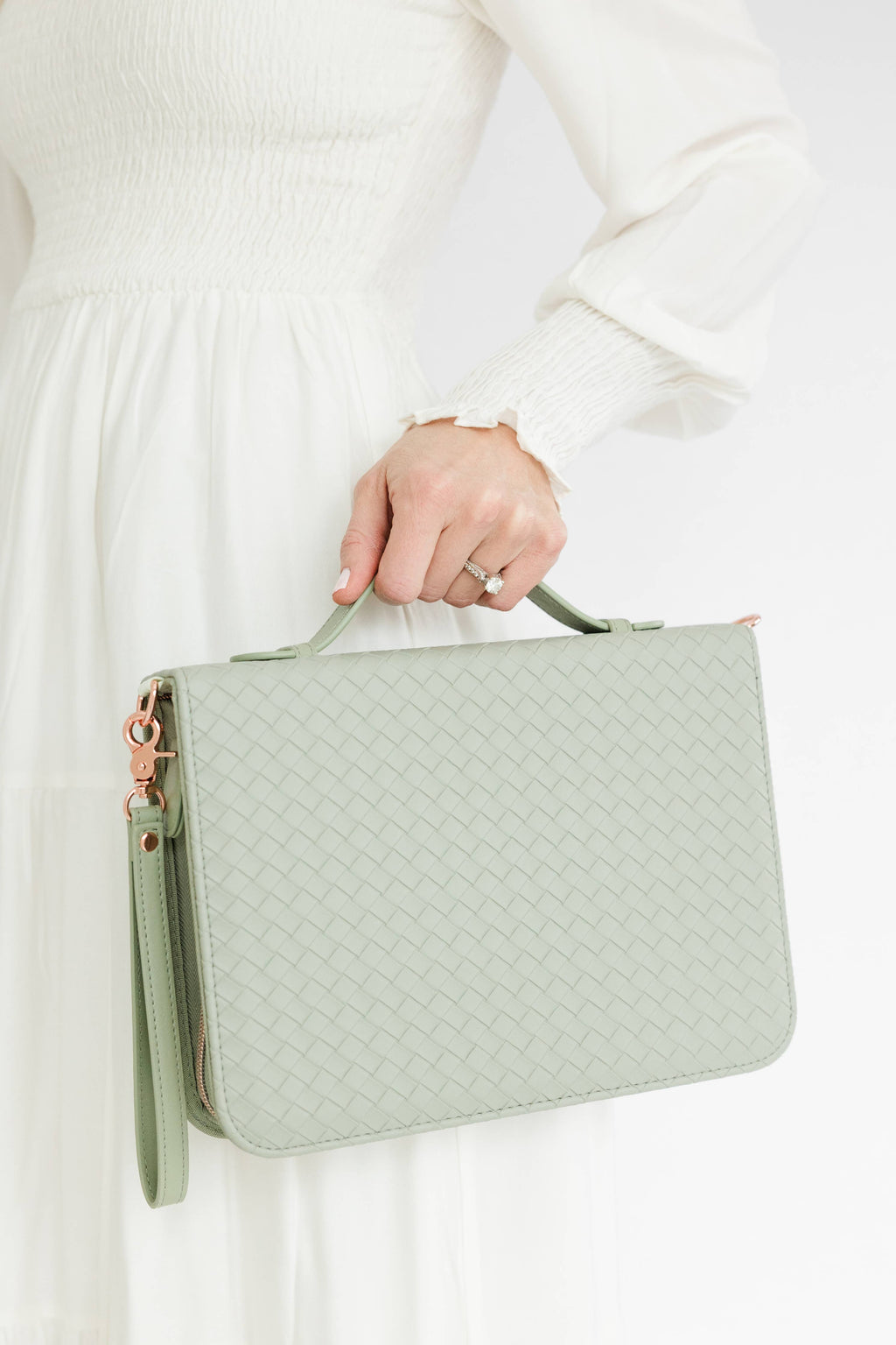 Book & Bible Crossbody Bag in Sage