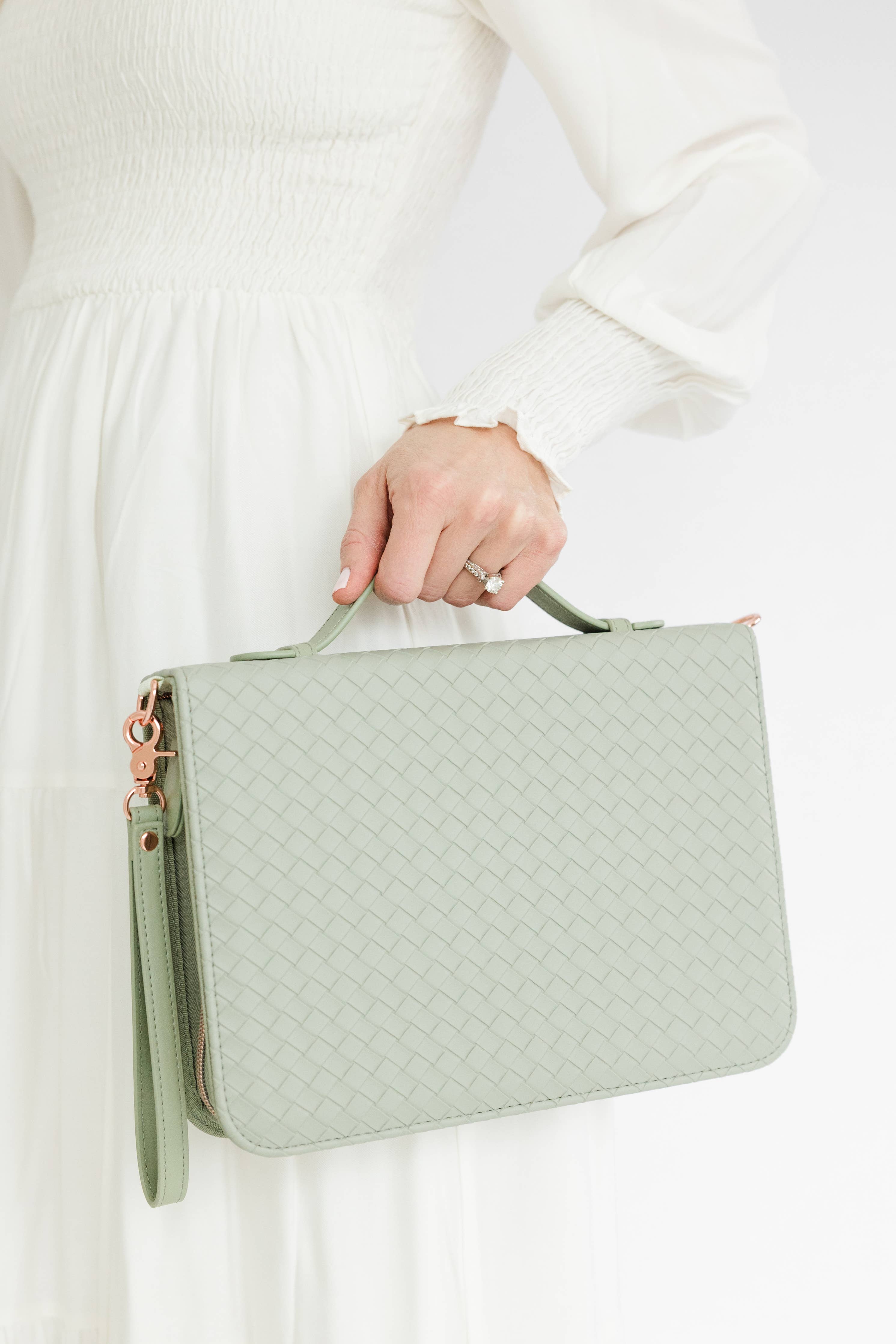 Book & Bible Crossbody Bag in Sage