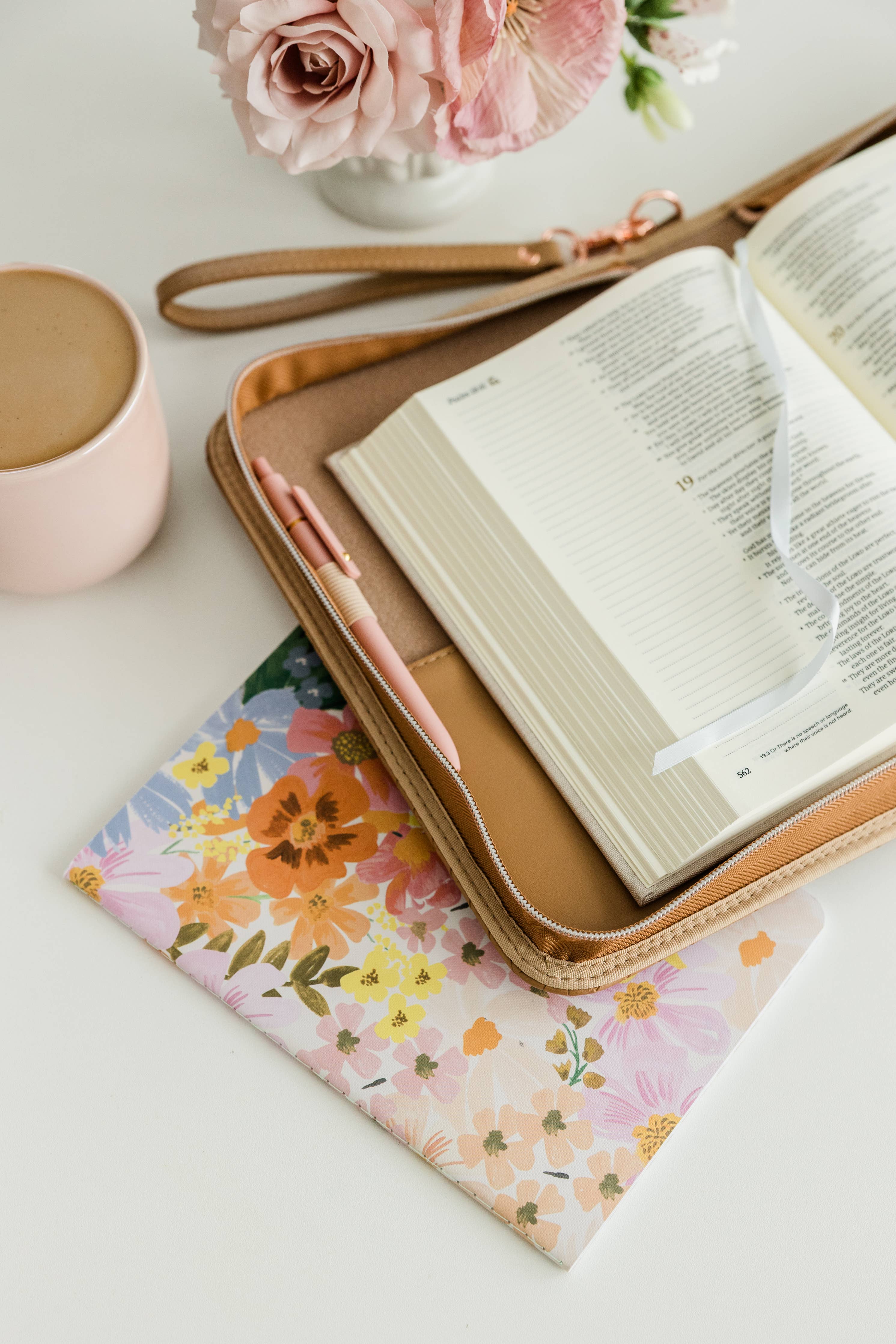 Book & Bible Crossbody Bag in Carmel