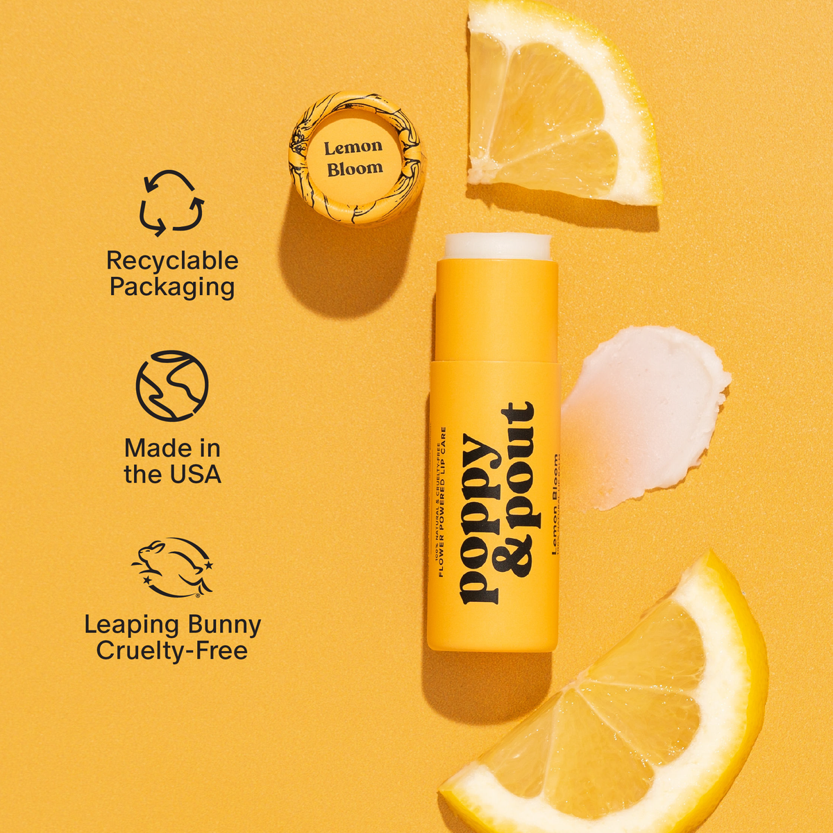 Poppy & Pout Lemon Bloom Lip Balm