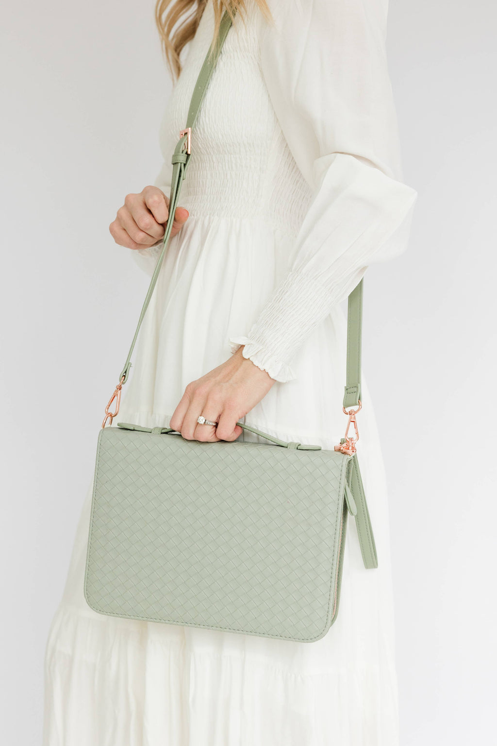 Book & Bible Crossbody Bag in Sage
