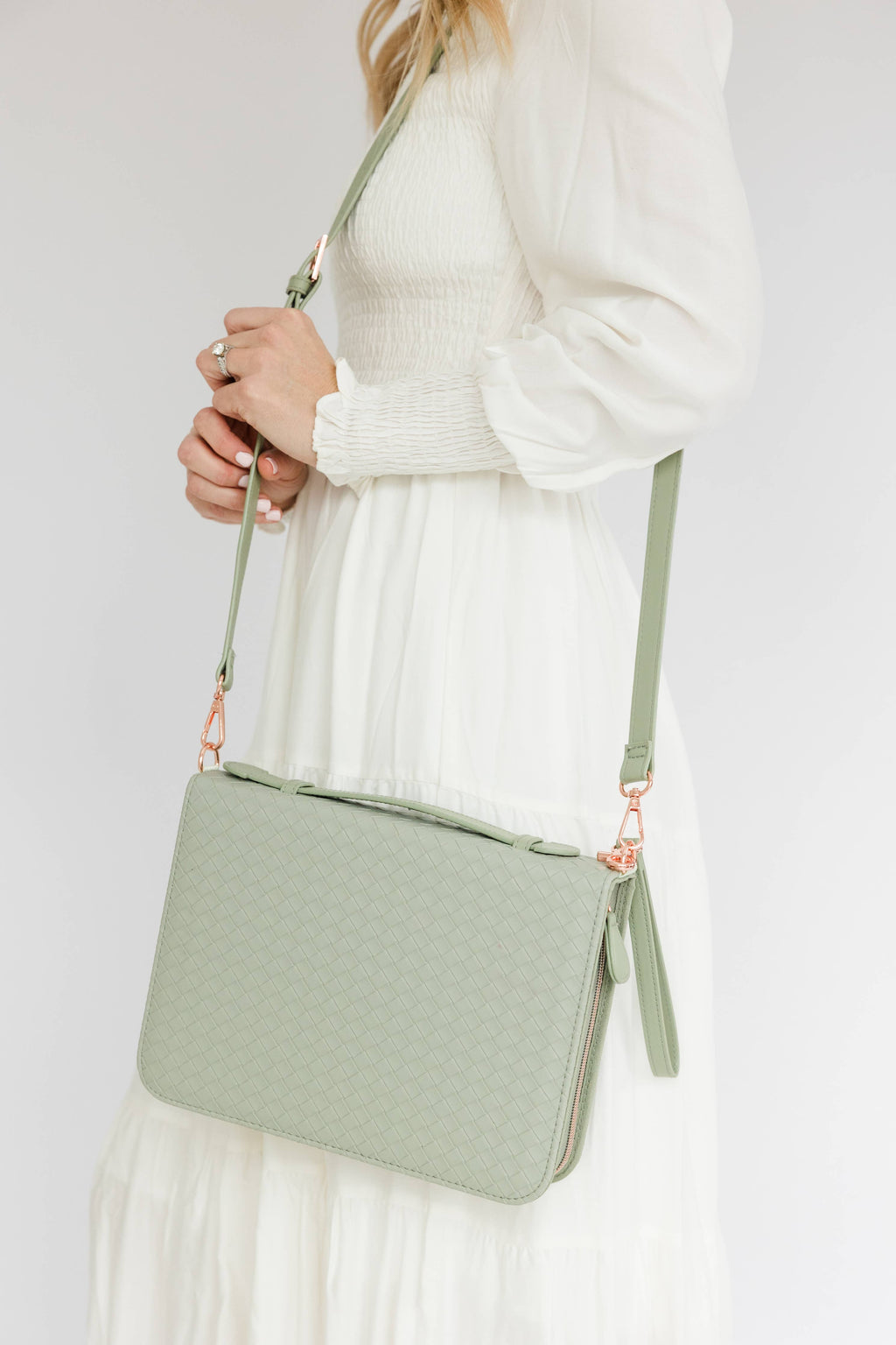 Book & Bible Crossbody Bag in Sage