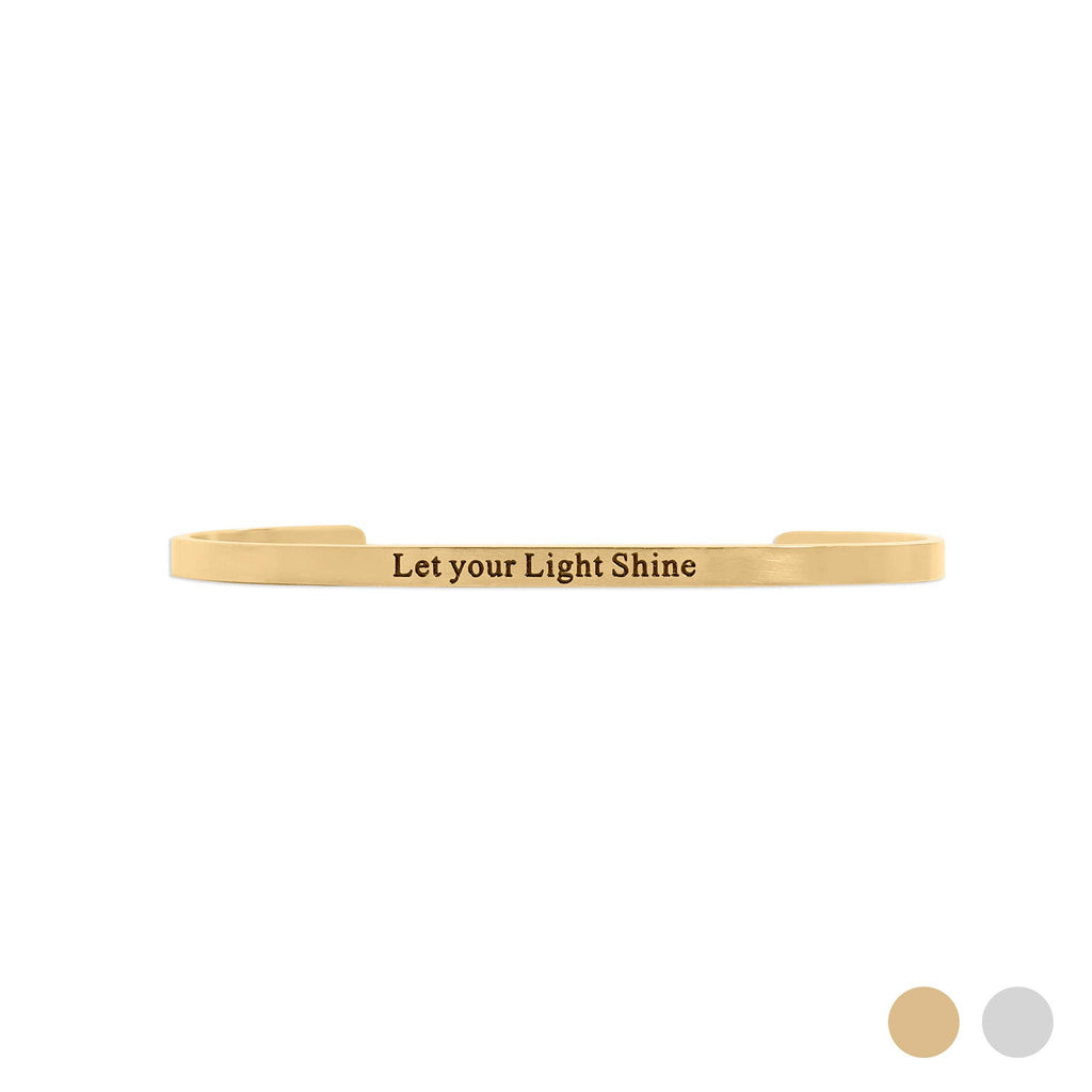 Let your Light Engraved Bangle Bracelet