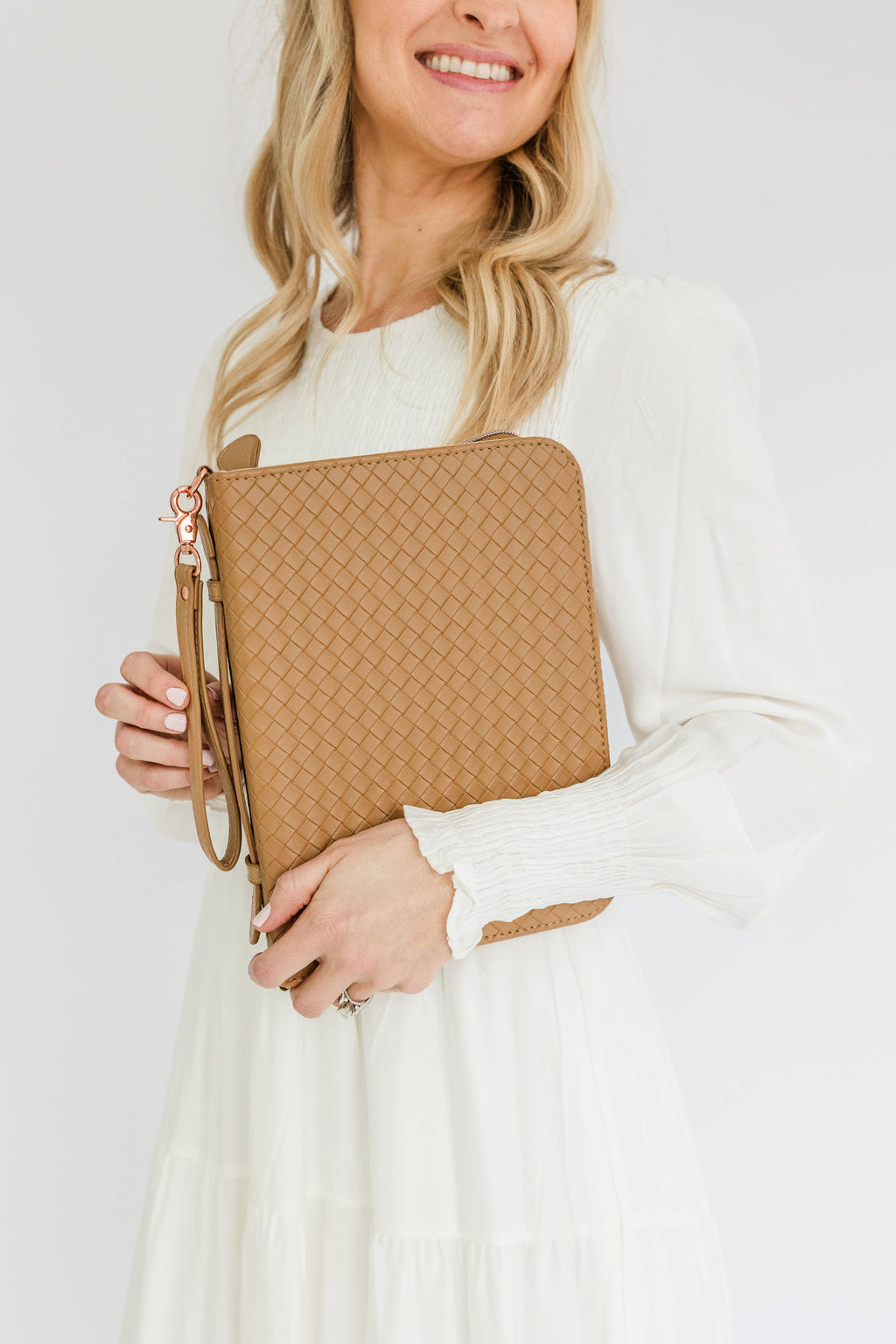 Book & Bible Crossbody Bag in Carmel