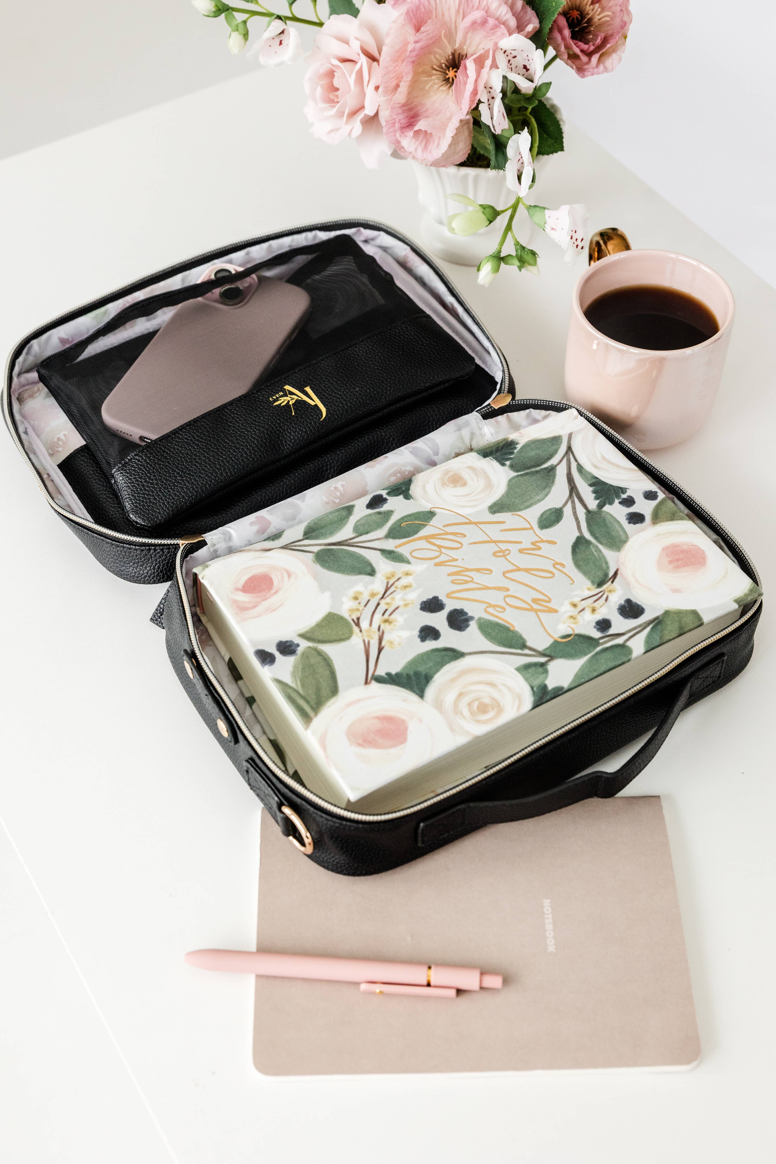 Book & Bible Crossbody Bag in Black