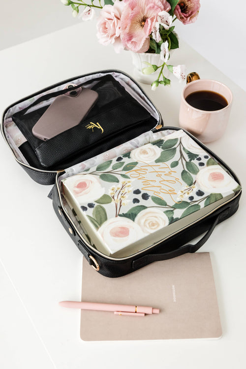 Book & Bible Crossbody Bag in Black