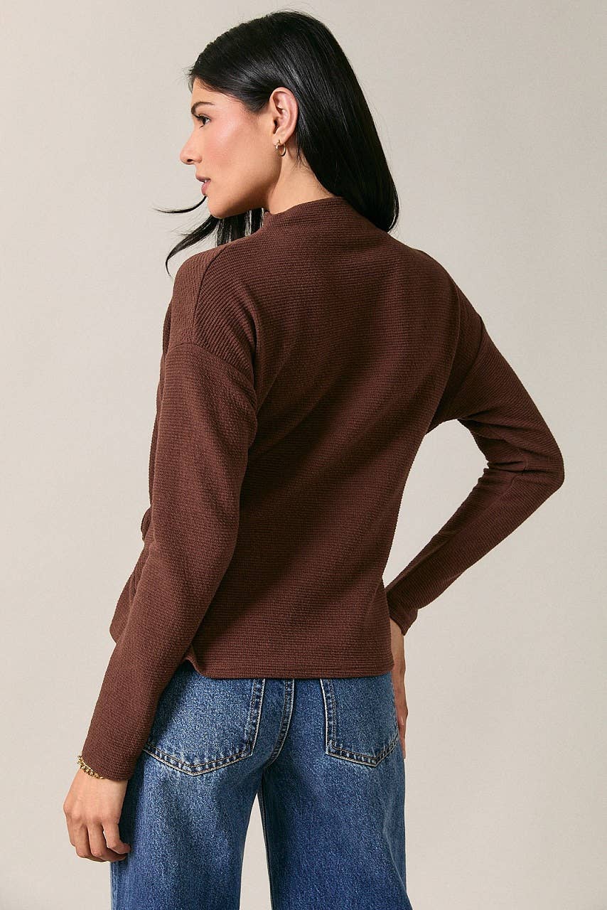 A Touch of Gold Brown Belted Sweater