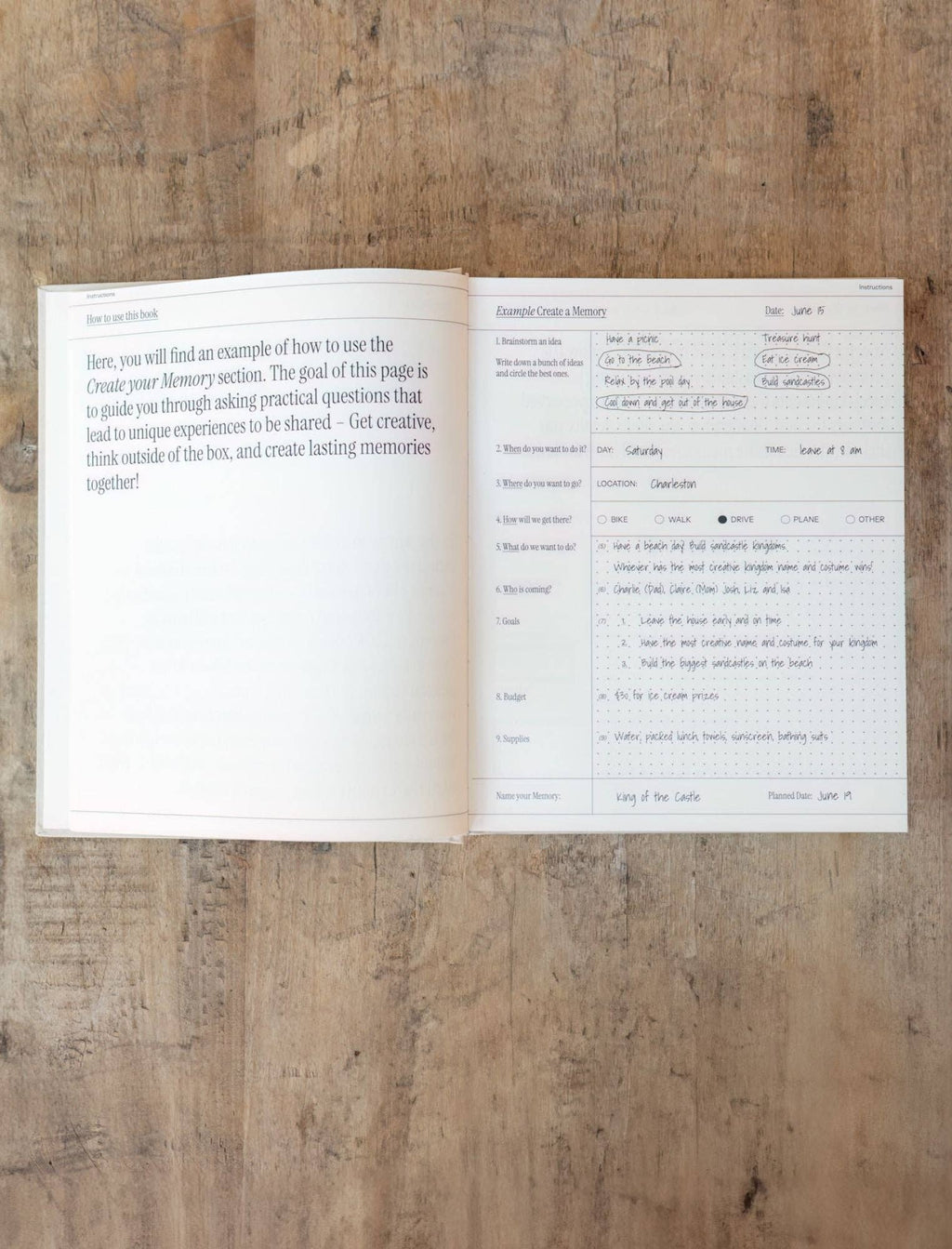 Family Memory Book: 50 Memories Made Together