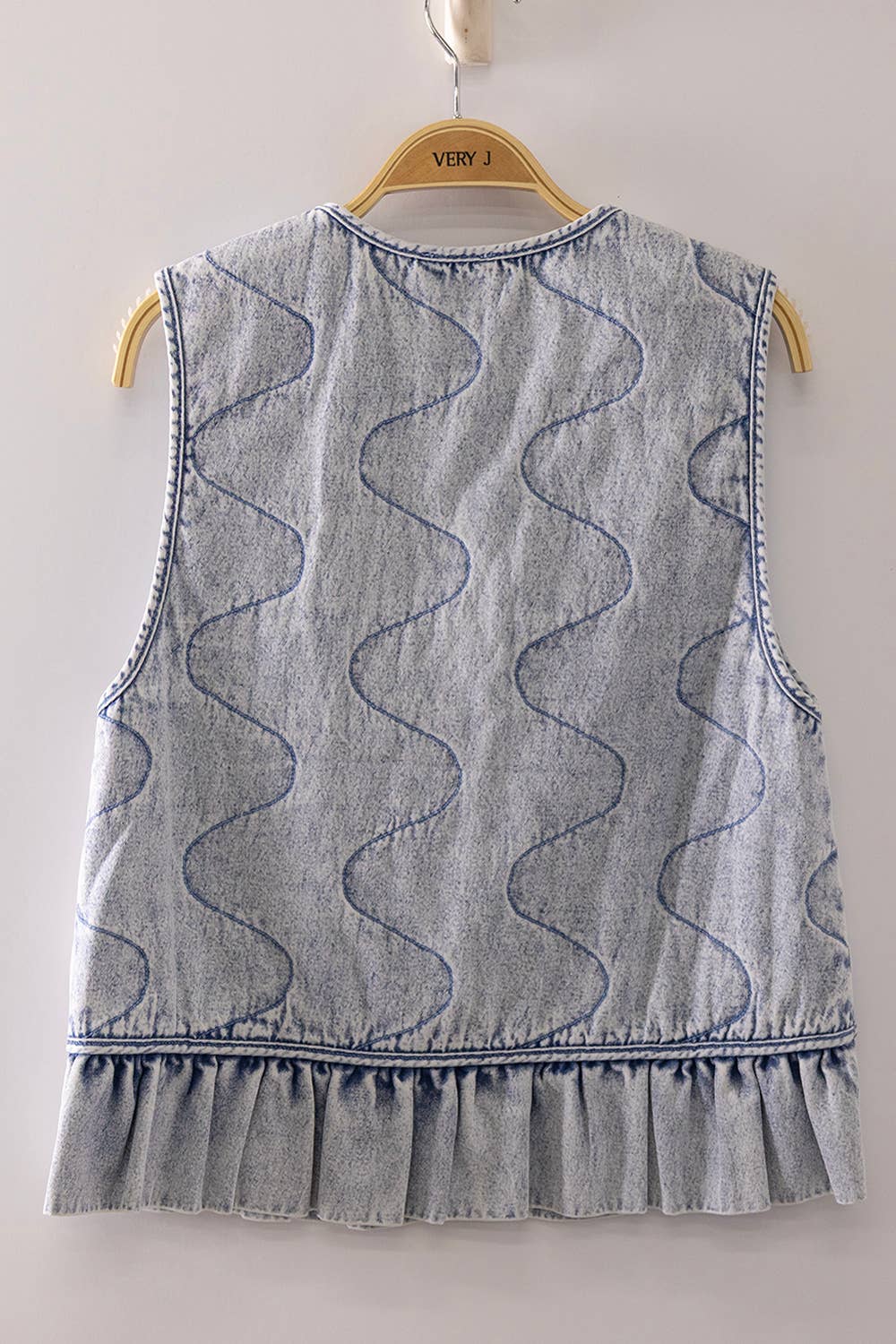 Bluebell Quilted Denim Vest
