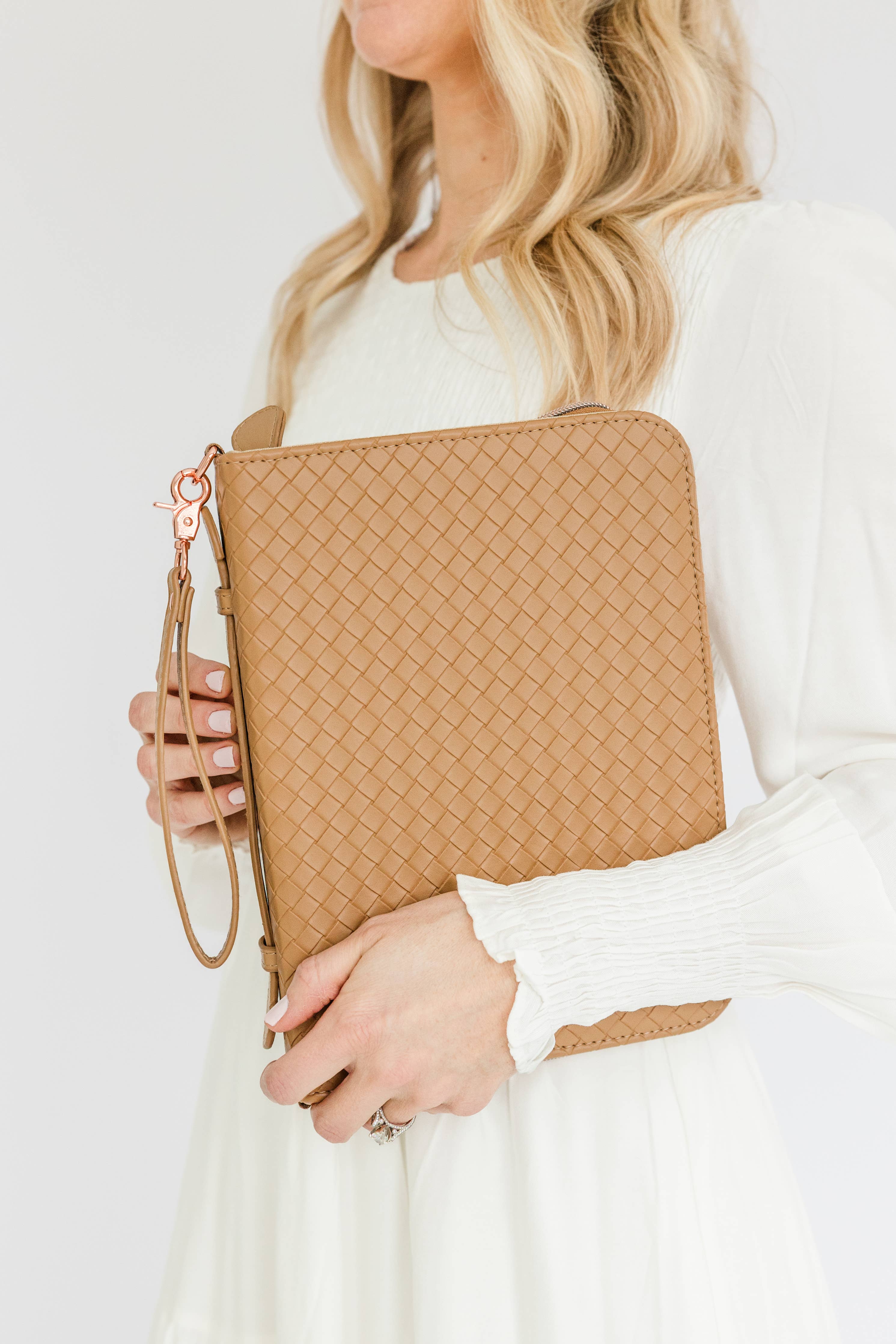 Book & Bible Crossbody Bag in Carmel