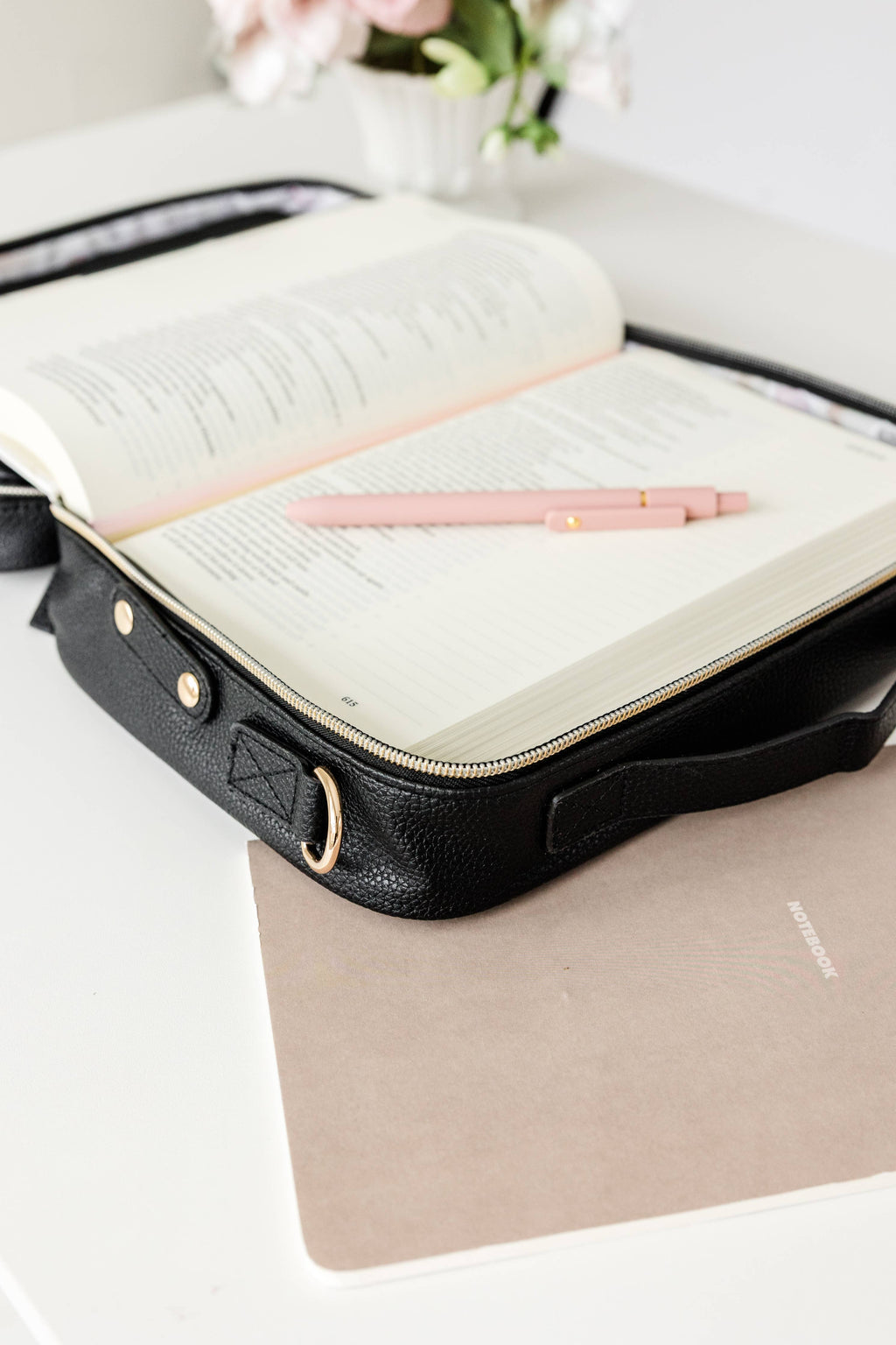 Book & Bible Crossbody Bag in Black