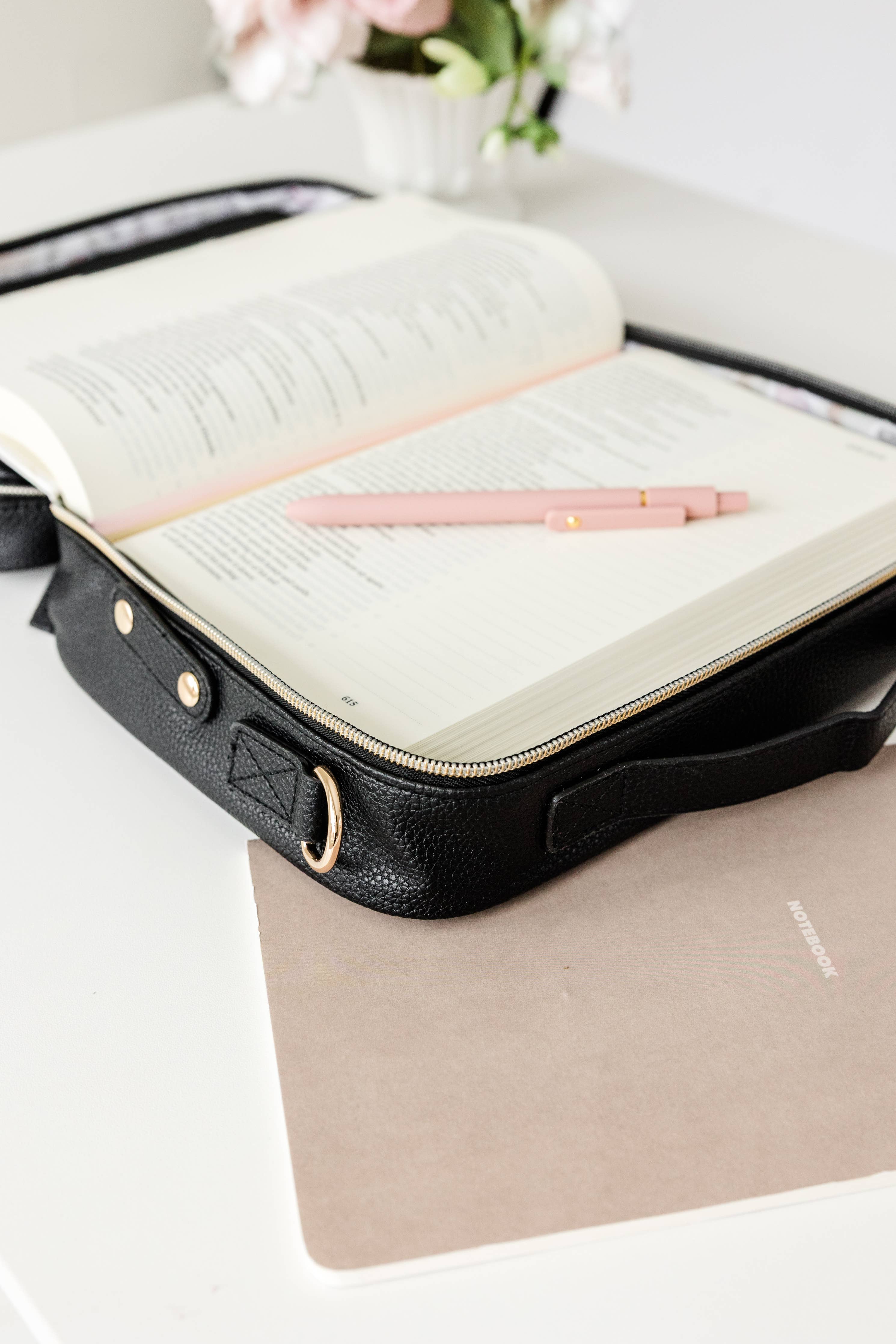 Book & Bible Crossbody Bag in Black