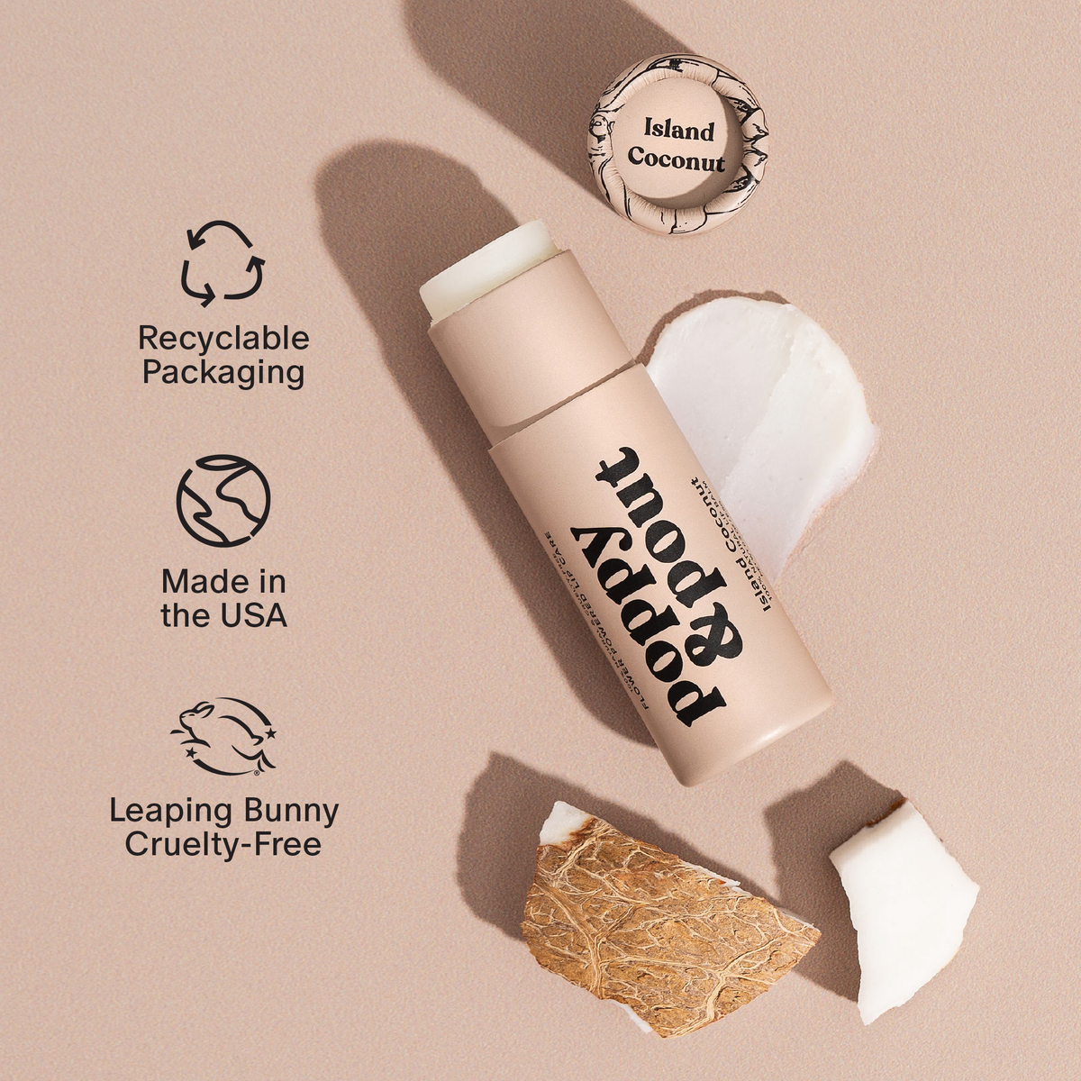 Poppy & Pout Island Coconut Lip Balm