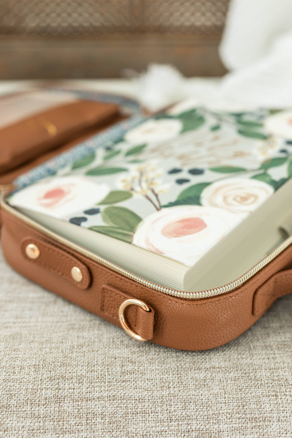 Book & Bible Bag Crossbody in Camel