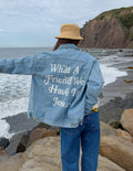 What a Friend In Jesus Denim Jacket: XS