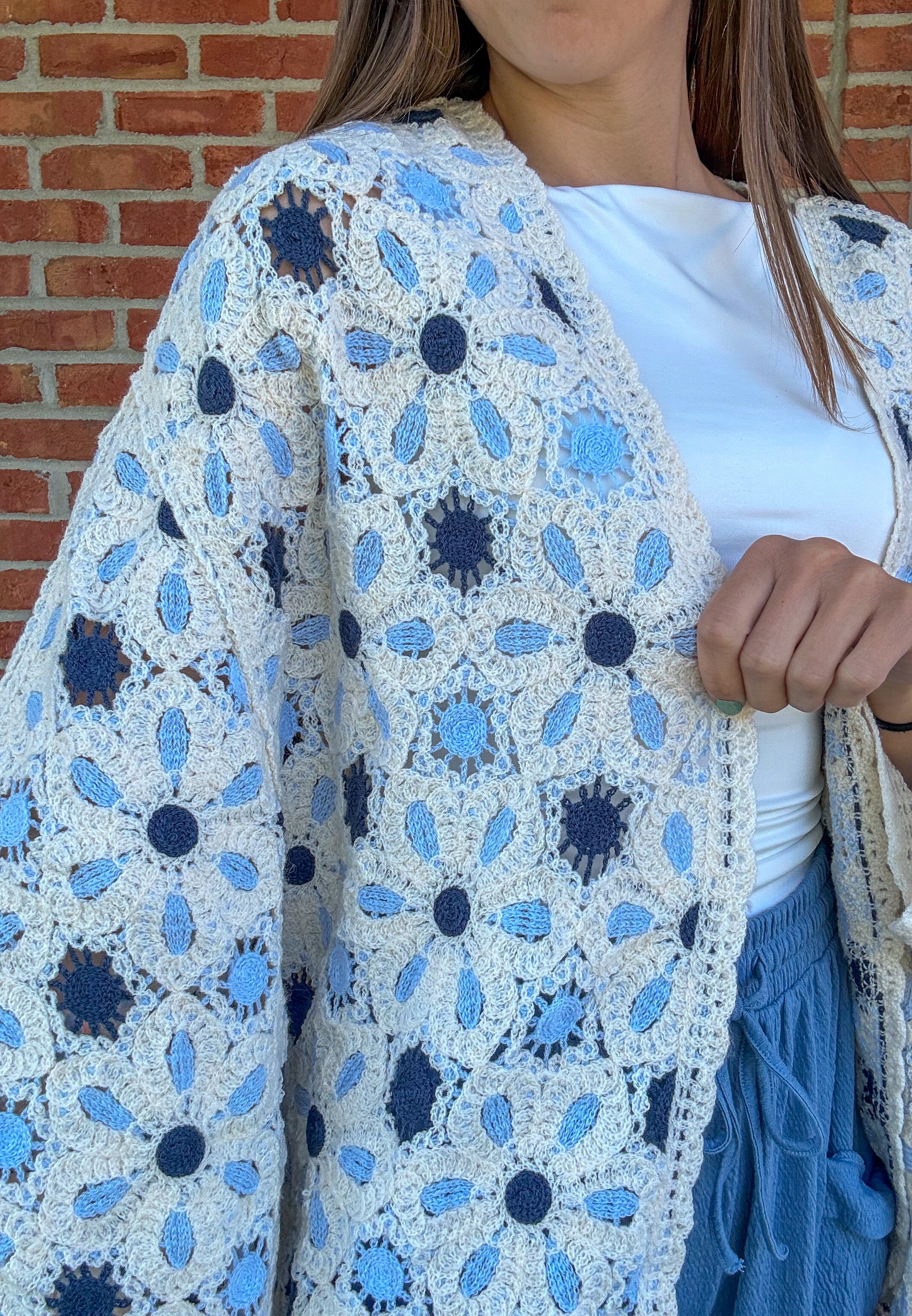 Light Layer Crochet Cardigan