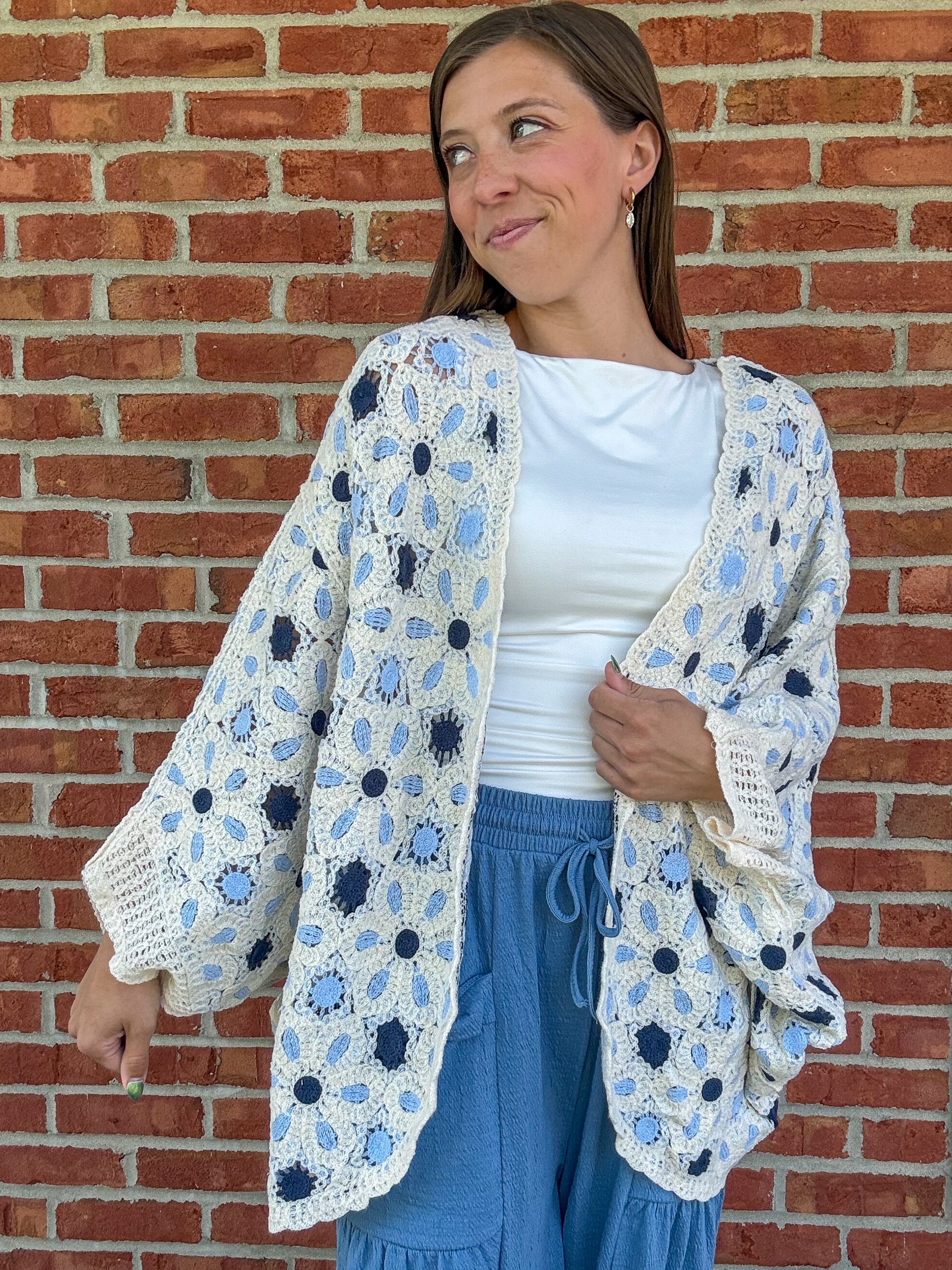 Light Layer Crochet Cardigan