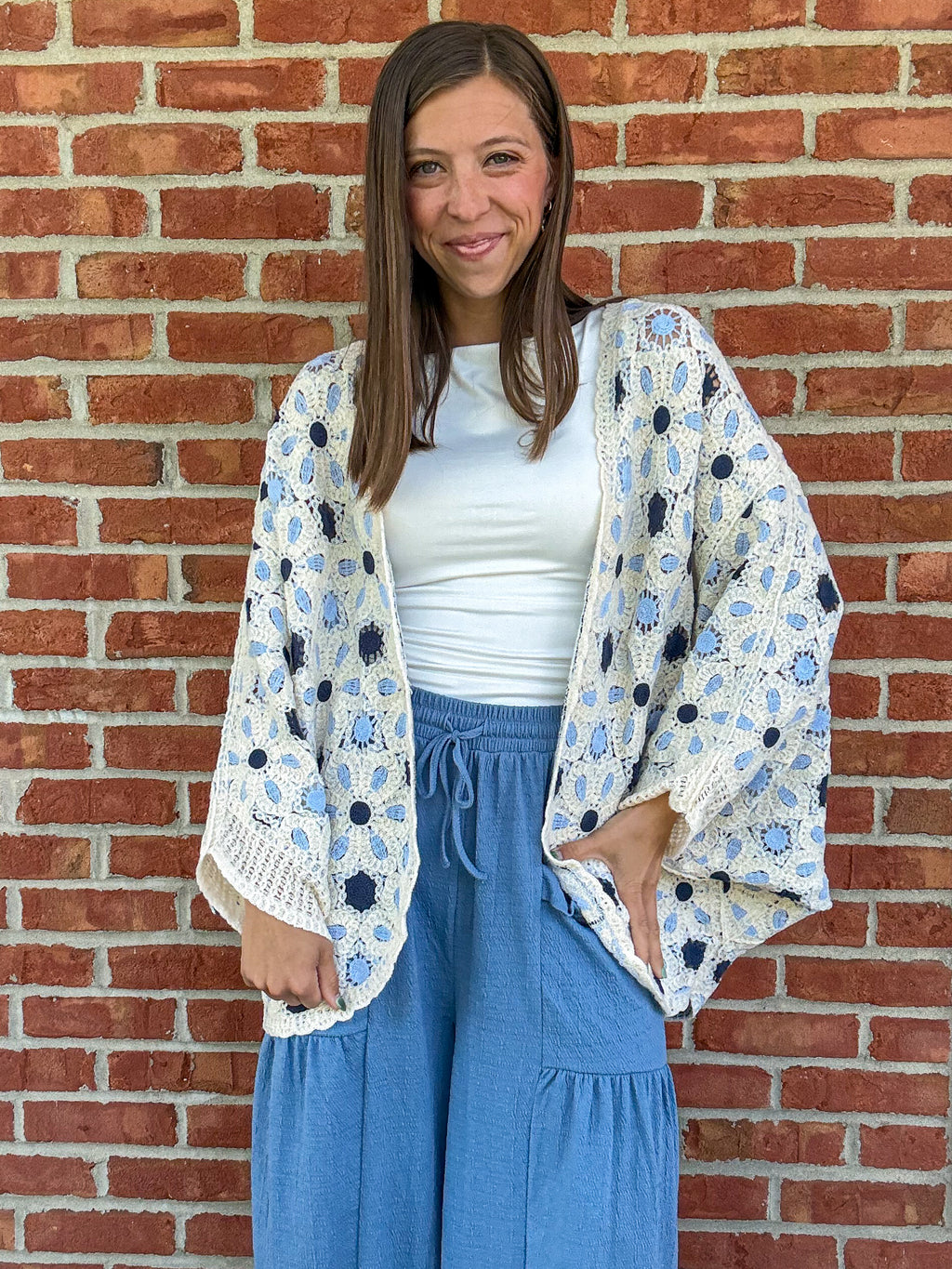 Light Layer Crochet Cardigan