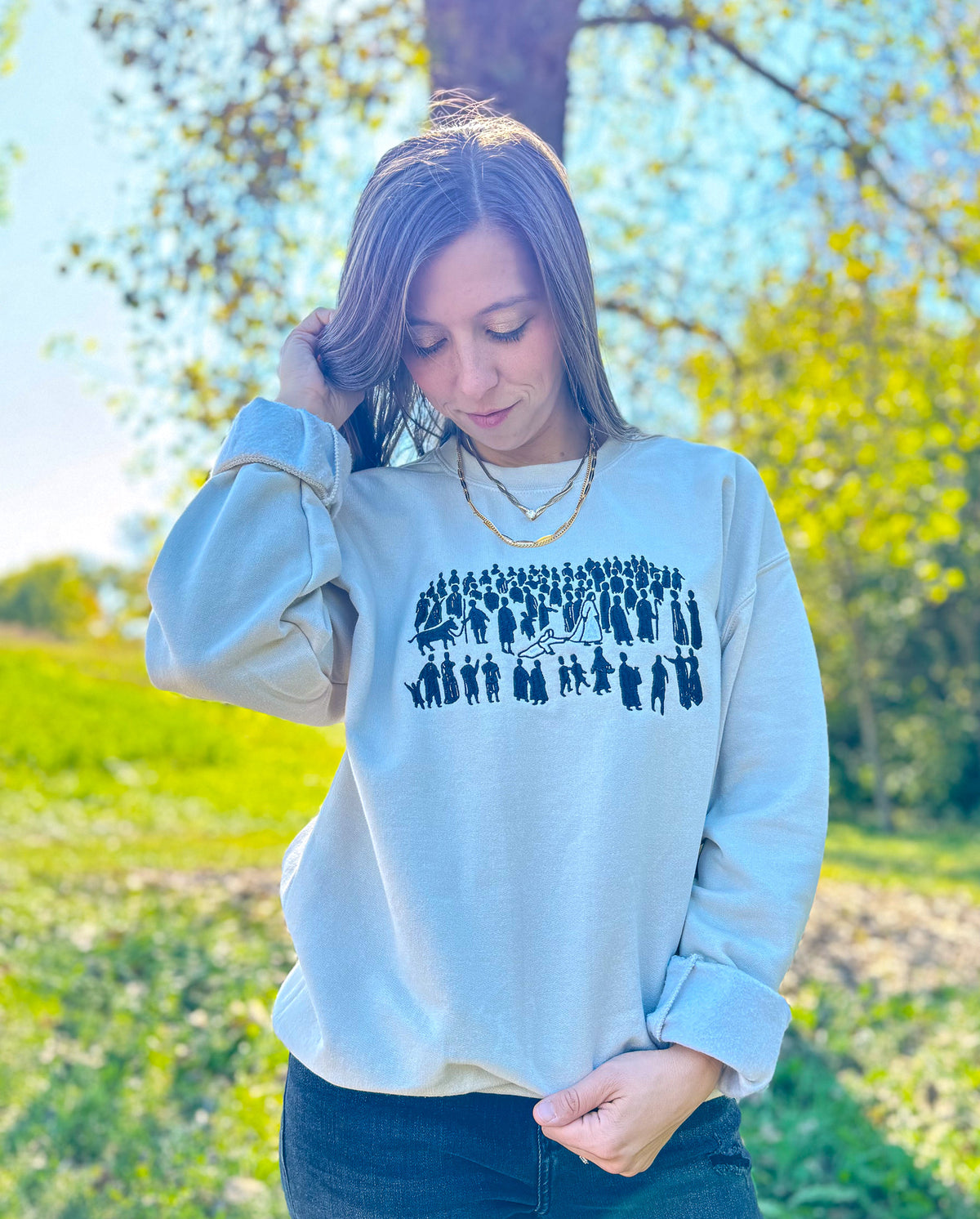 The Hem of His Garment Embroidered Sweatshirt