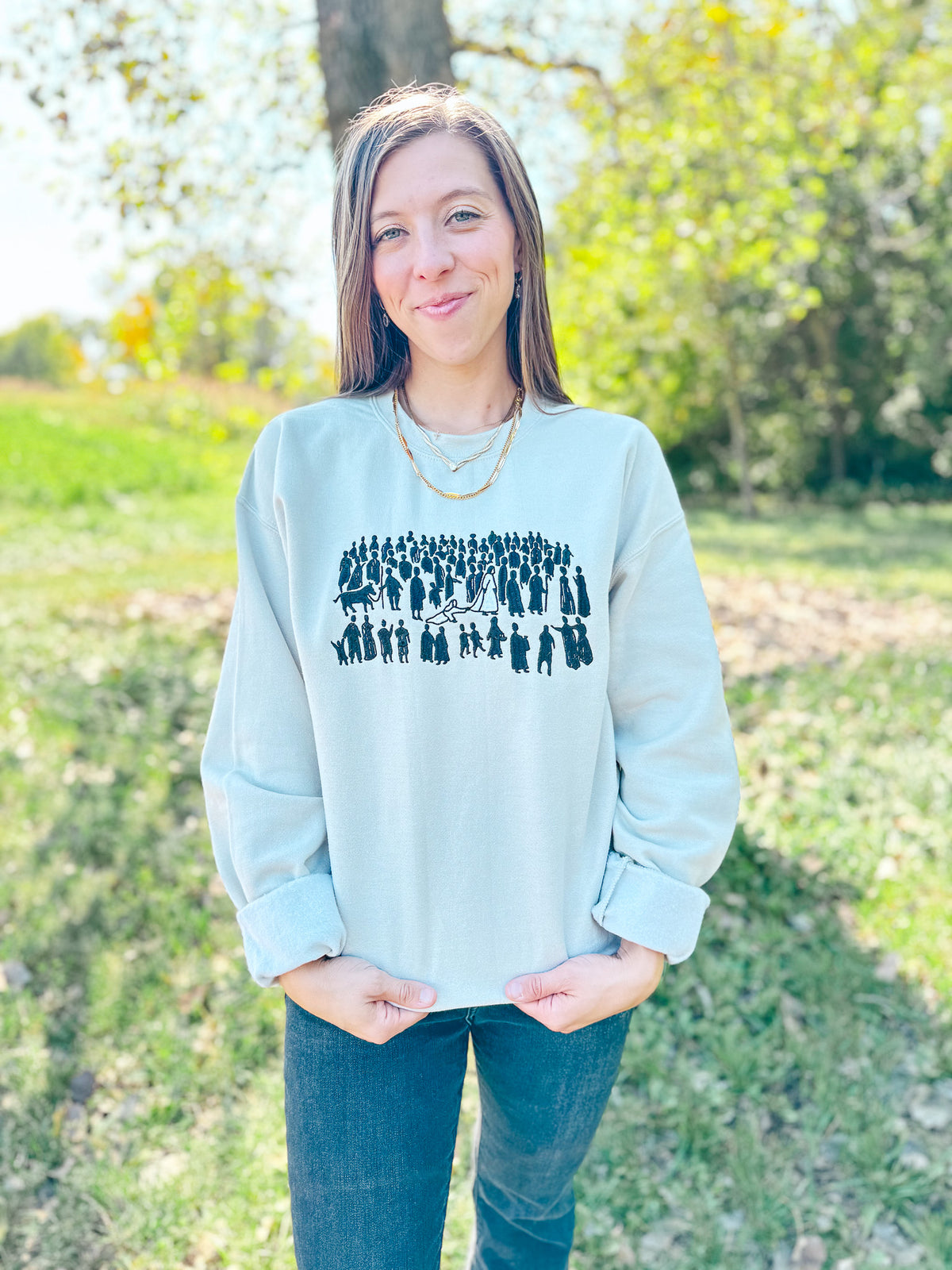 The Hem of His Garment Embroidered Sweatshirt
