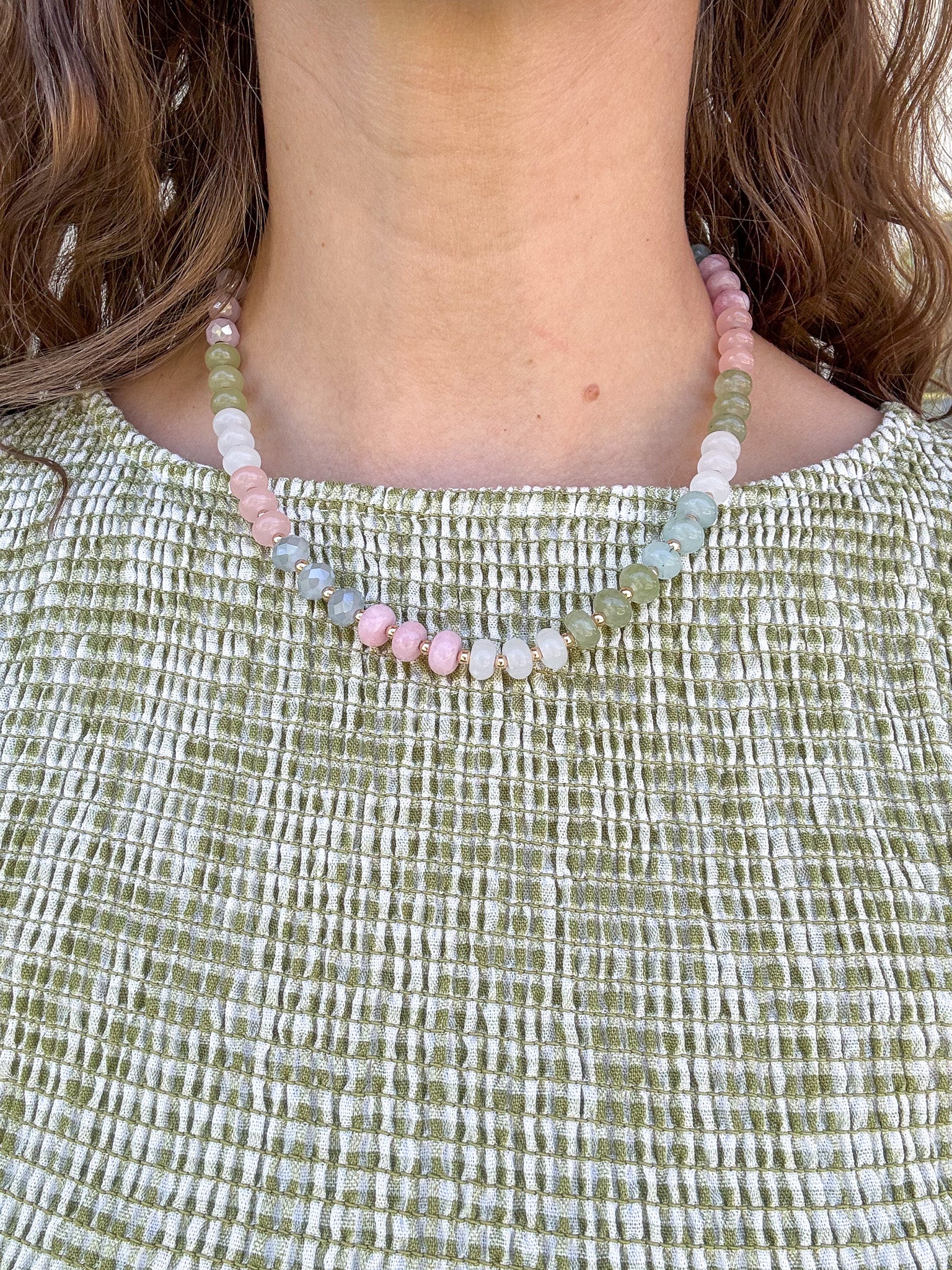 Confetti Beaded Necklace - Pastels