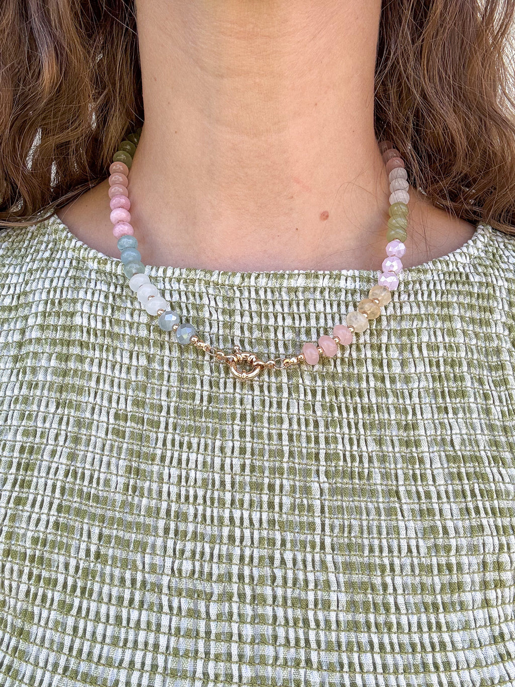 Confetti Beaded Necklace - Pastels