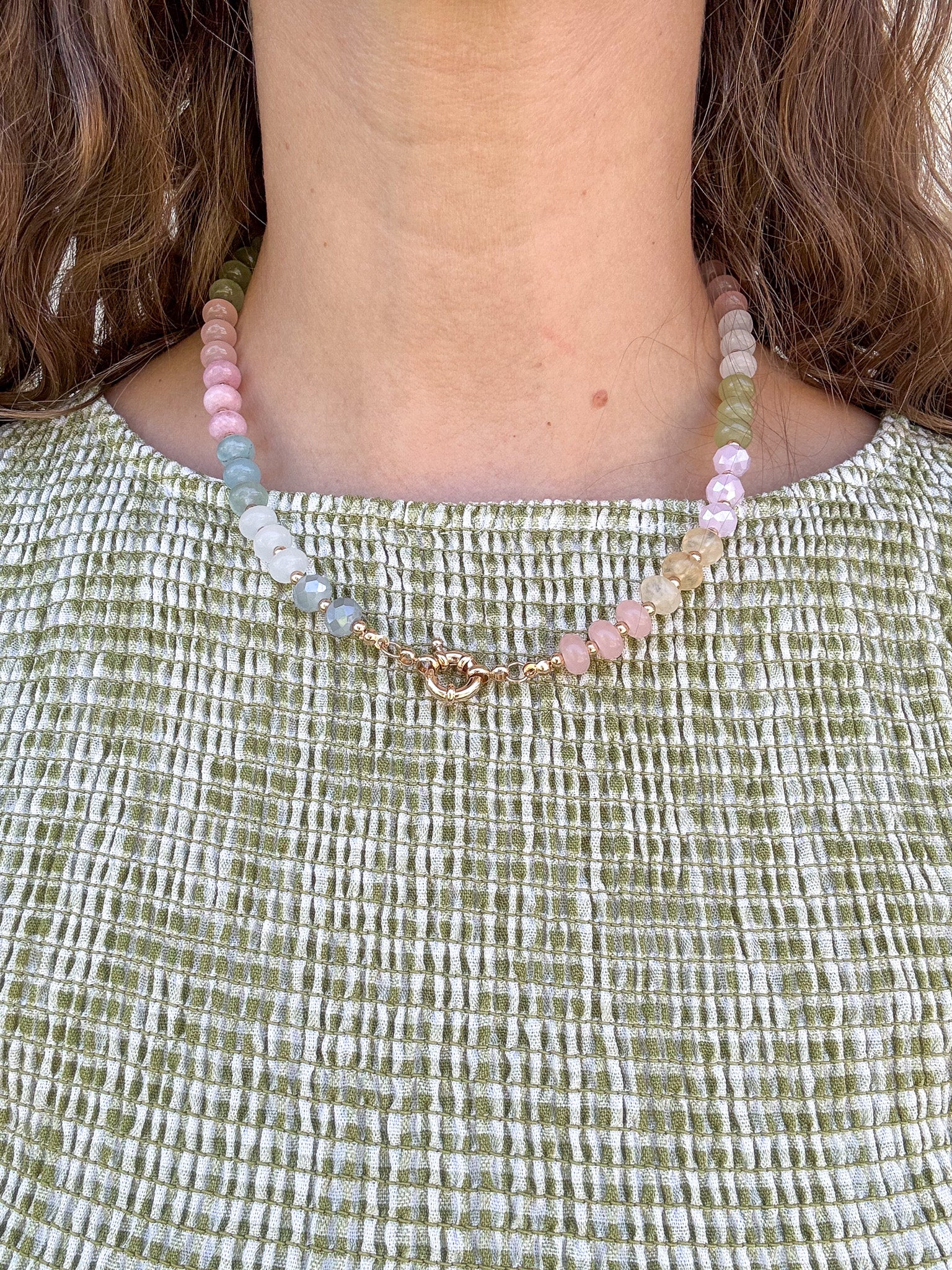 Confetti Beaded Necklace - Pastels