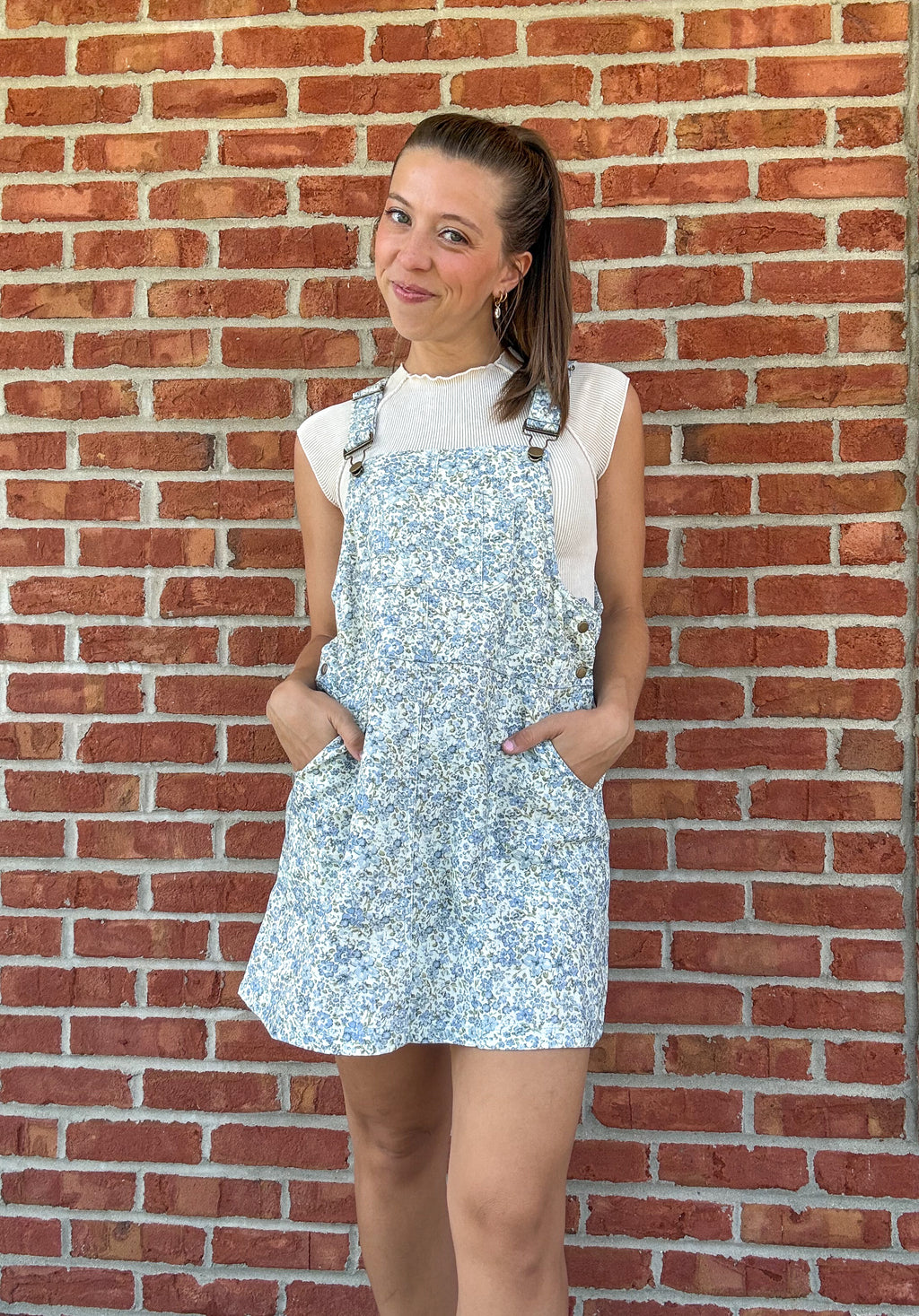 Budding & Blue Denim Overall Dress