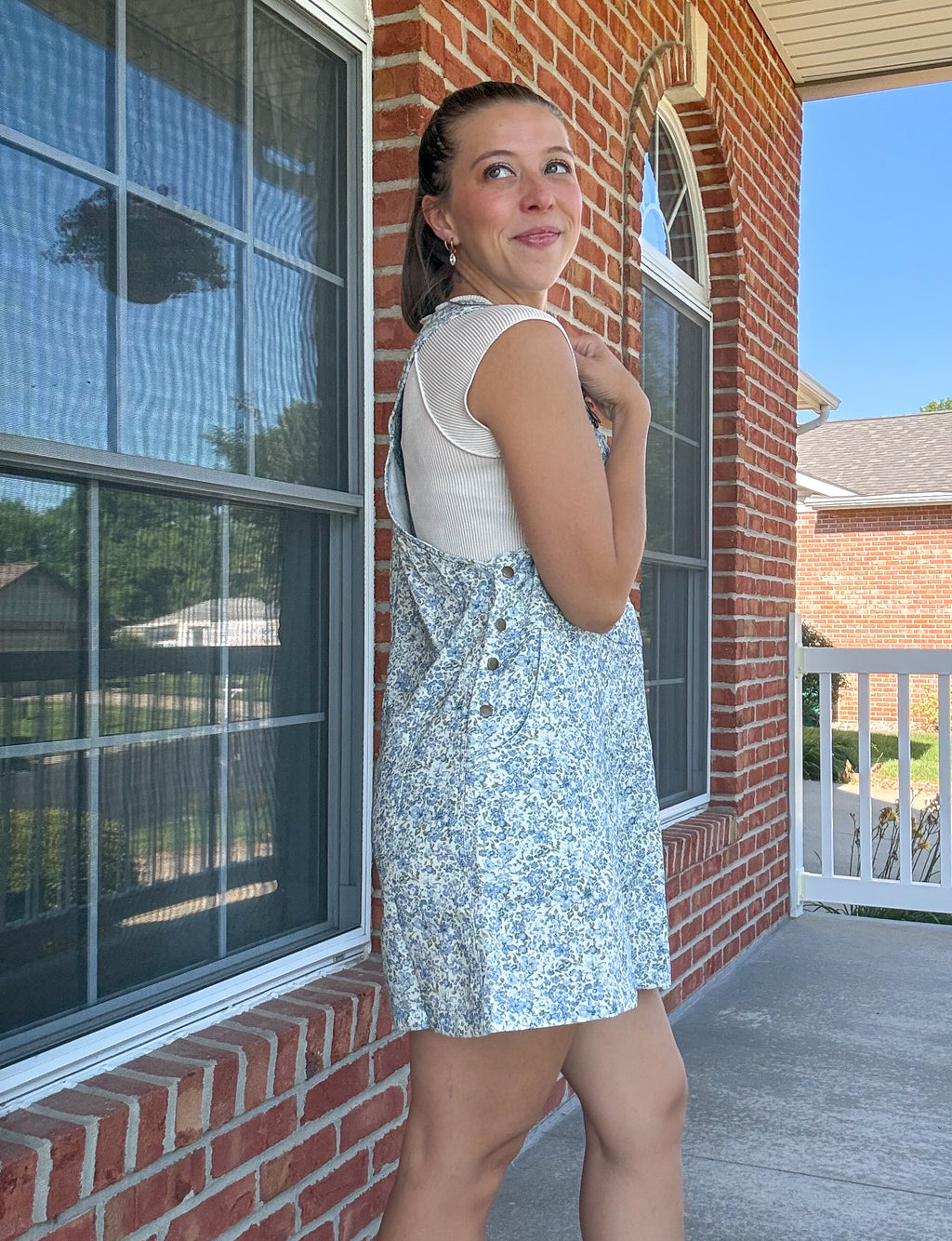 Budding & Blue Denim Overall Dress