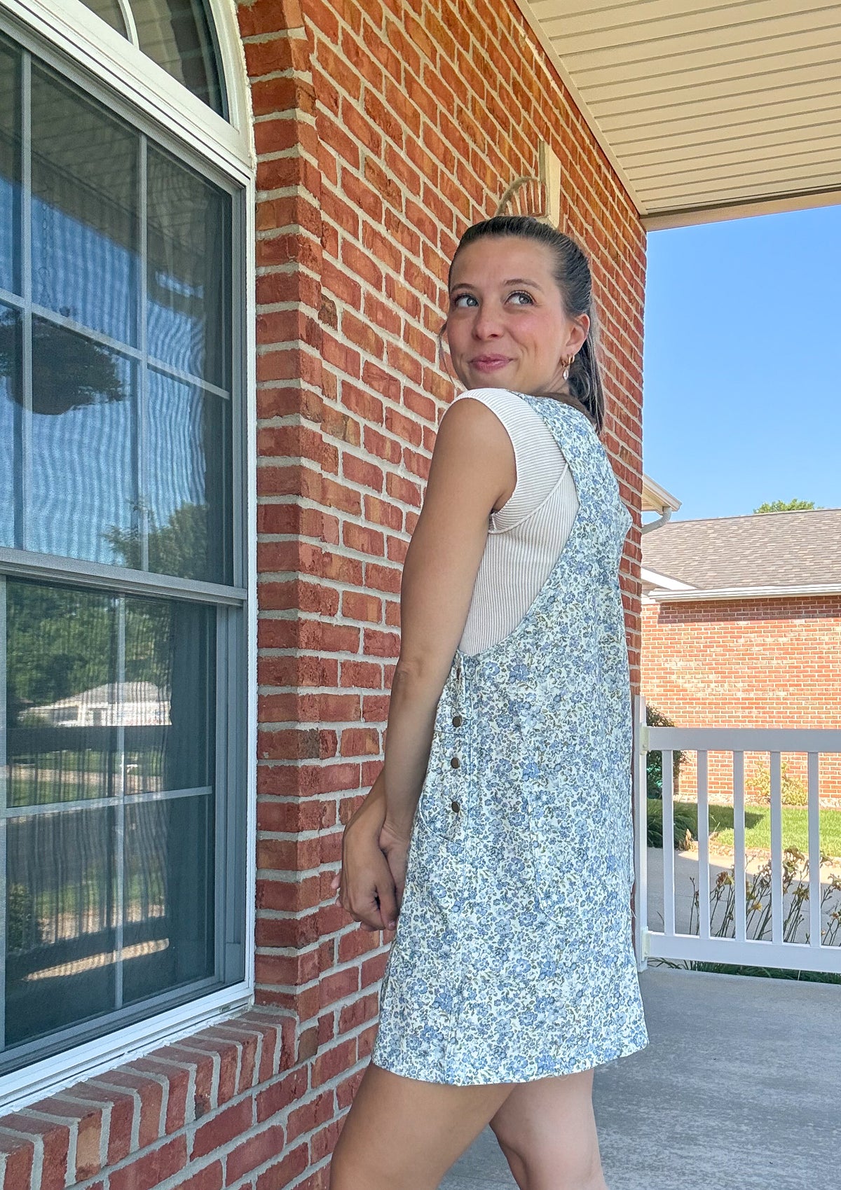 Budding & Blue Denim Overall Dress