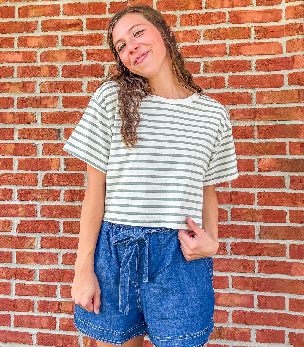 Matcha Me! Stripe Tee