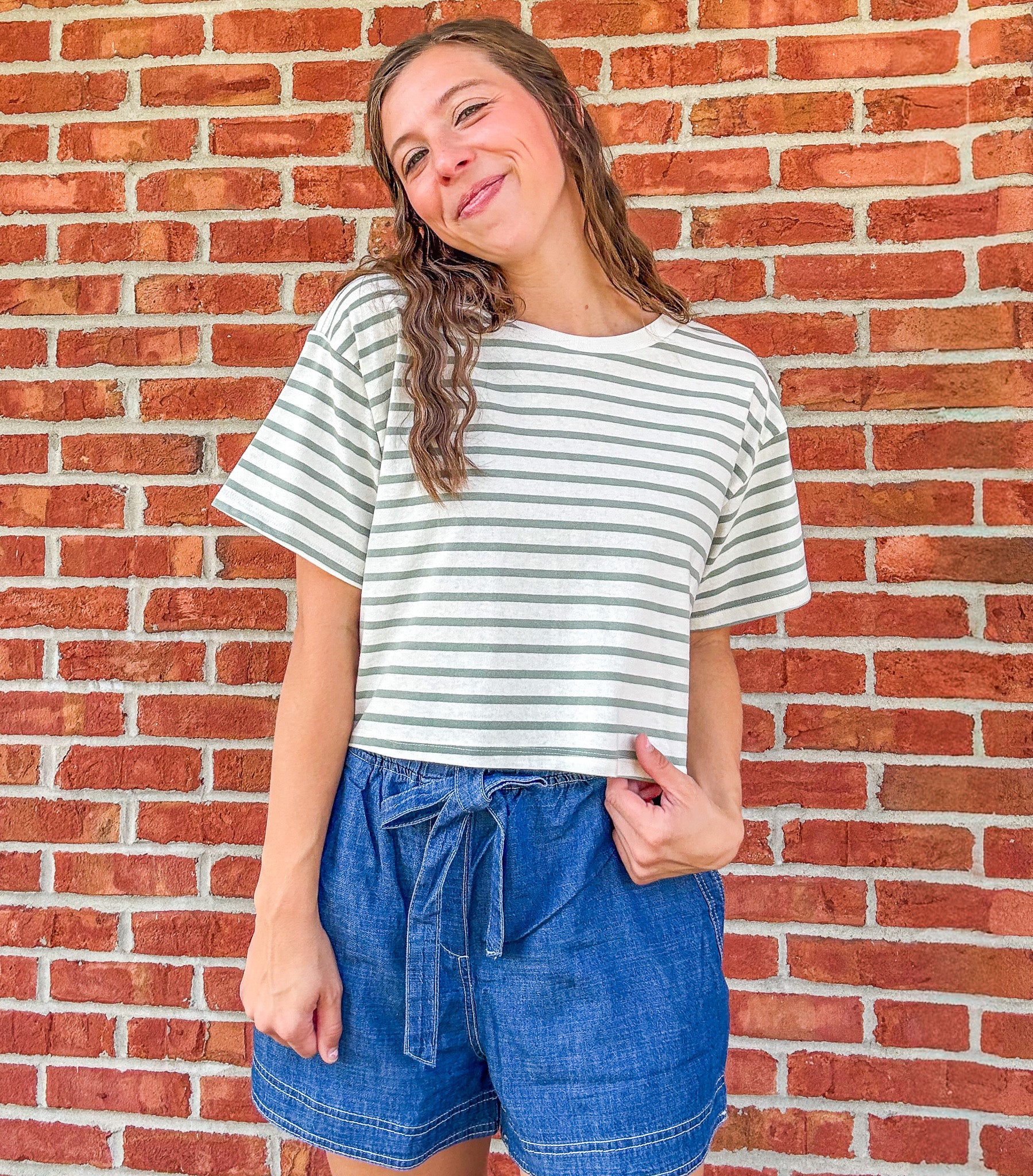 Matcha Me! Stripe Tee