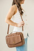 Book & Bible Bag Crossbody in Camel