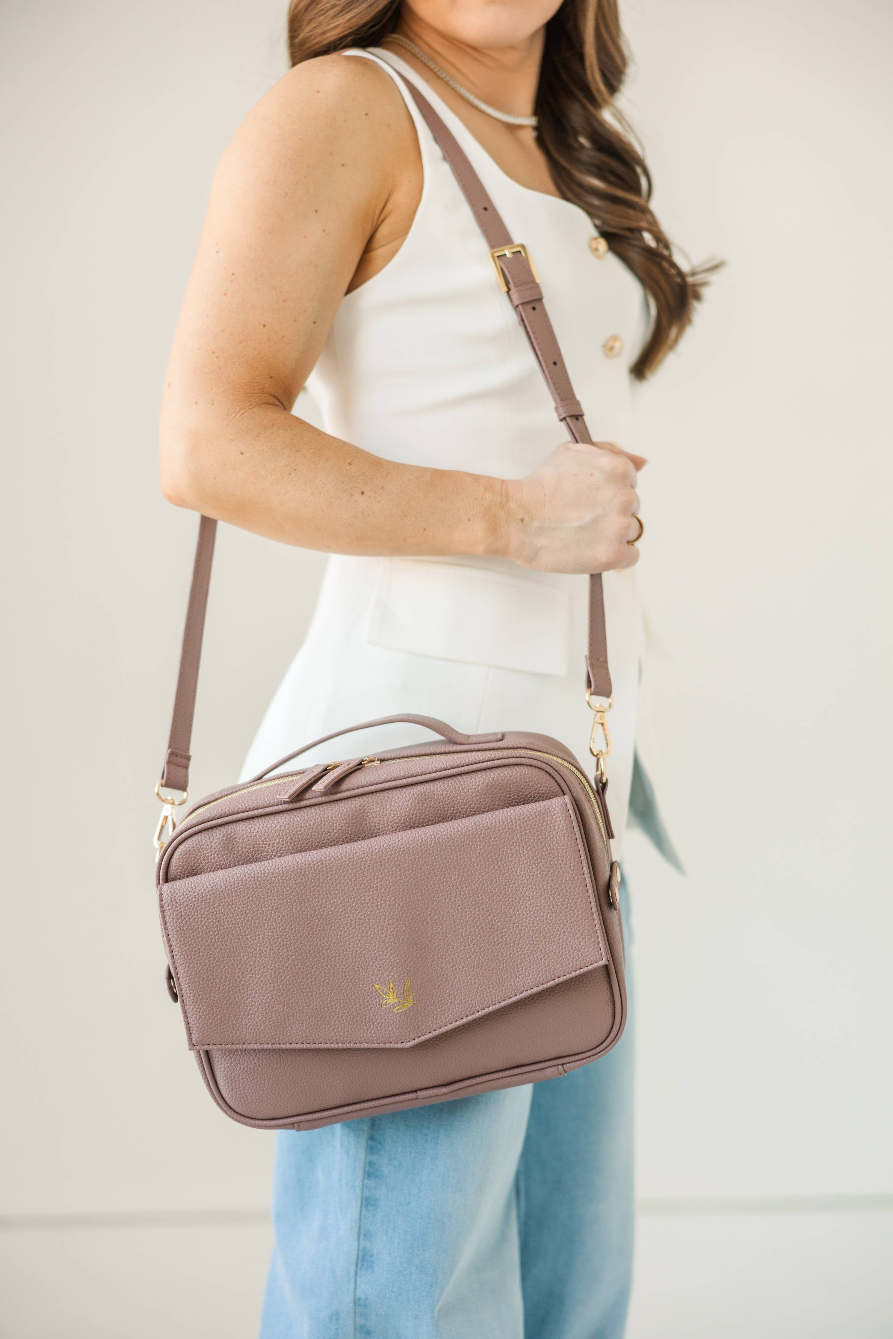 Book & Bible Bag Crossbody in Lavendar