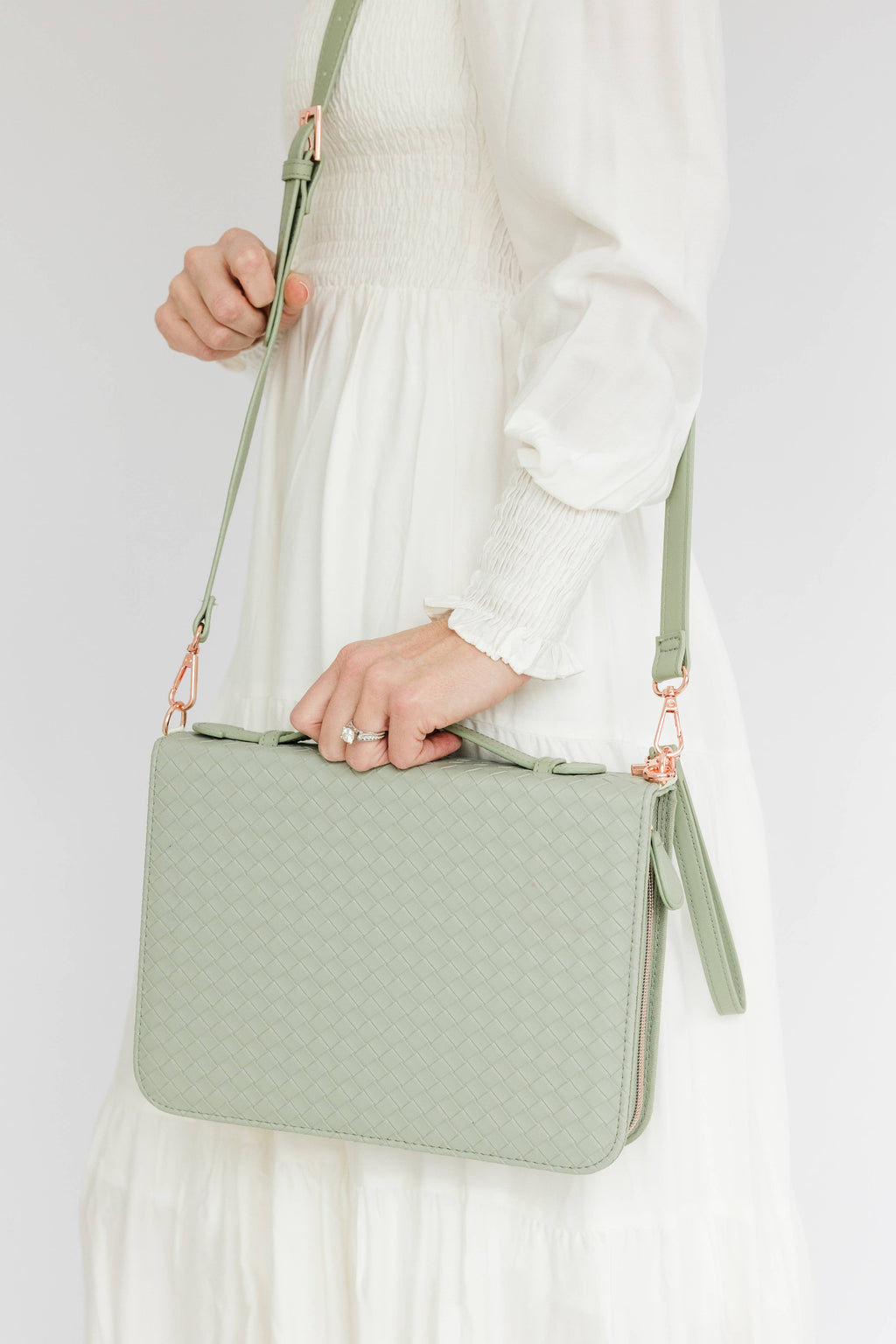 Book & Bible Crossbody Bag in Sage