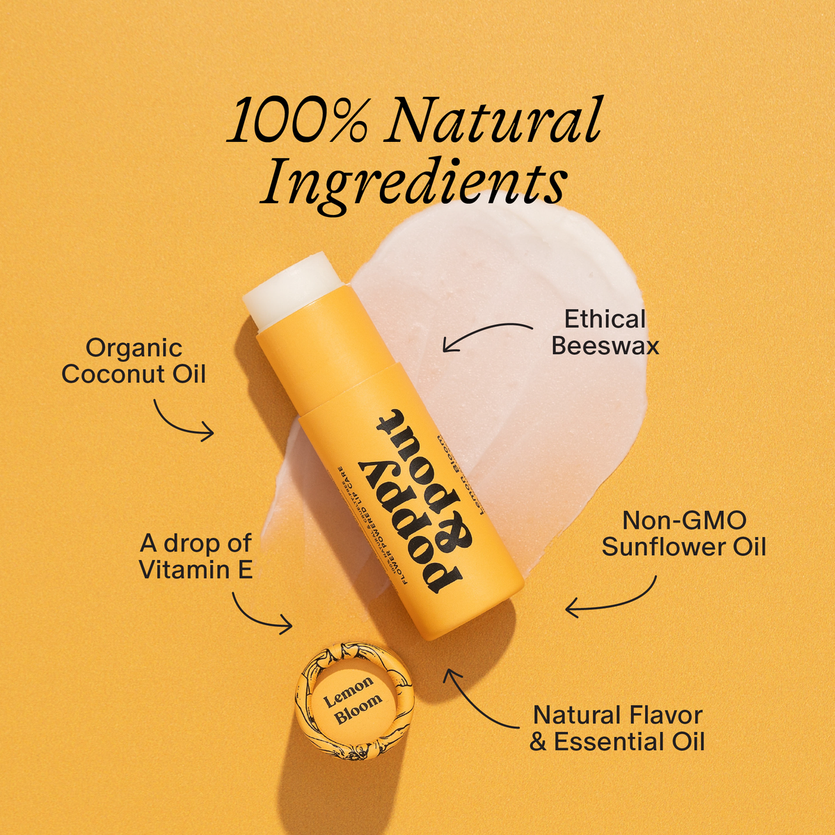 Poppy & Pout Lemon Bloom Lip Balm