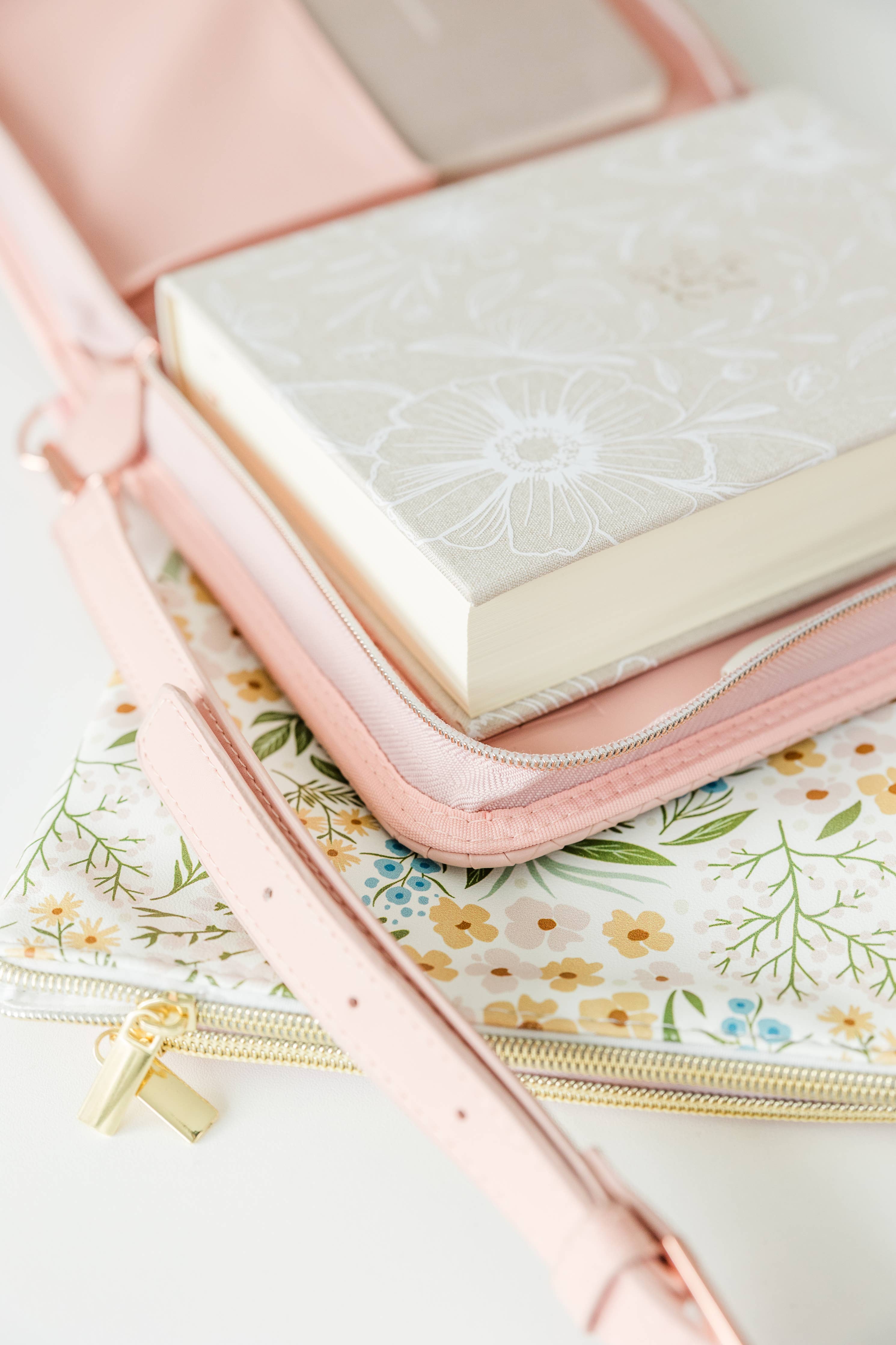 Book & Bible Crossbody Bag in Blush
